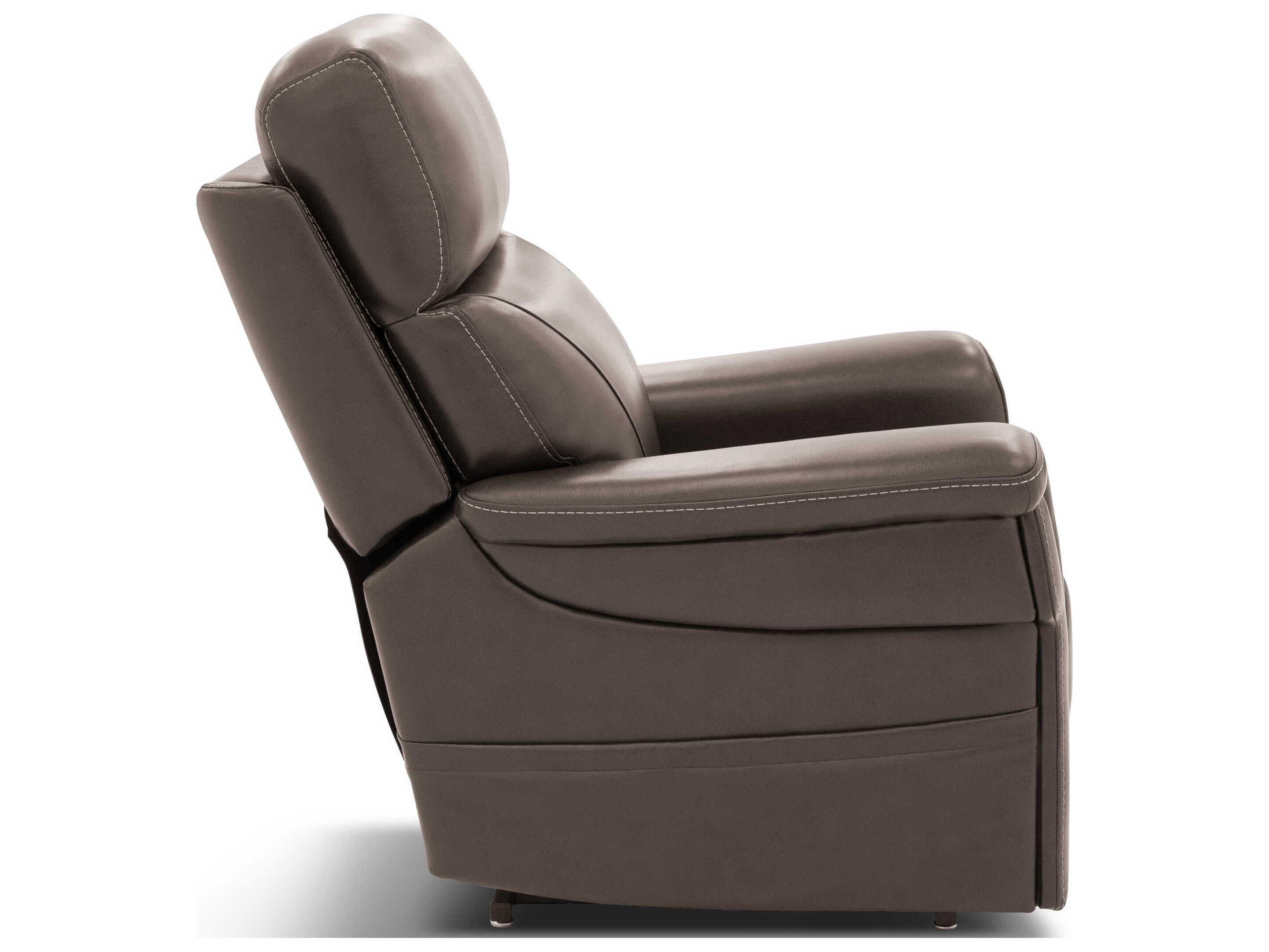 Barcalounger Lux Recline & Lift Moorpark Sorrento Mocha Brown Faux Leather Recliner