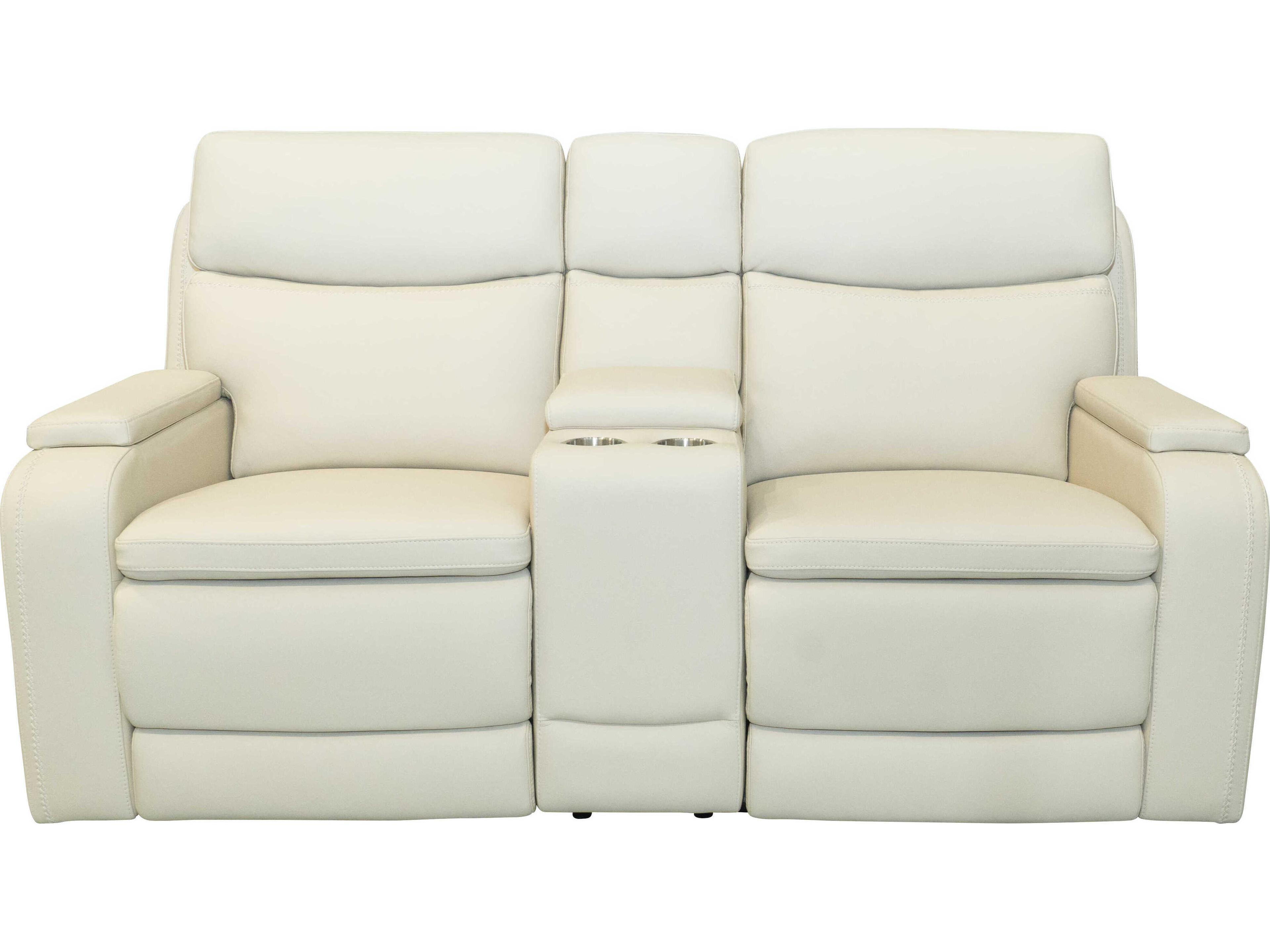 Barcalounger Modern Expressions Gunner Kobi Almond Cream Faux Leather Loveseat
