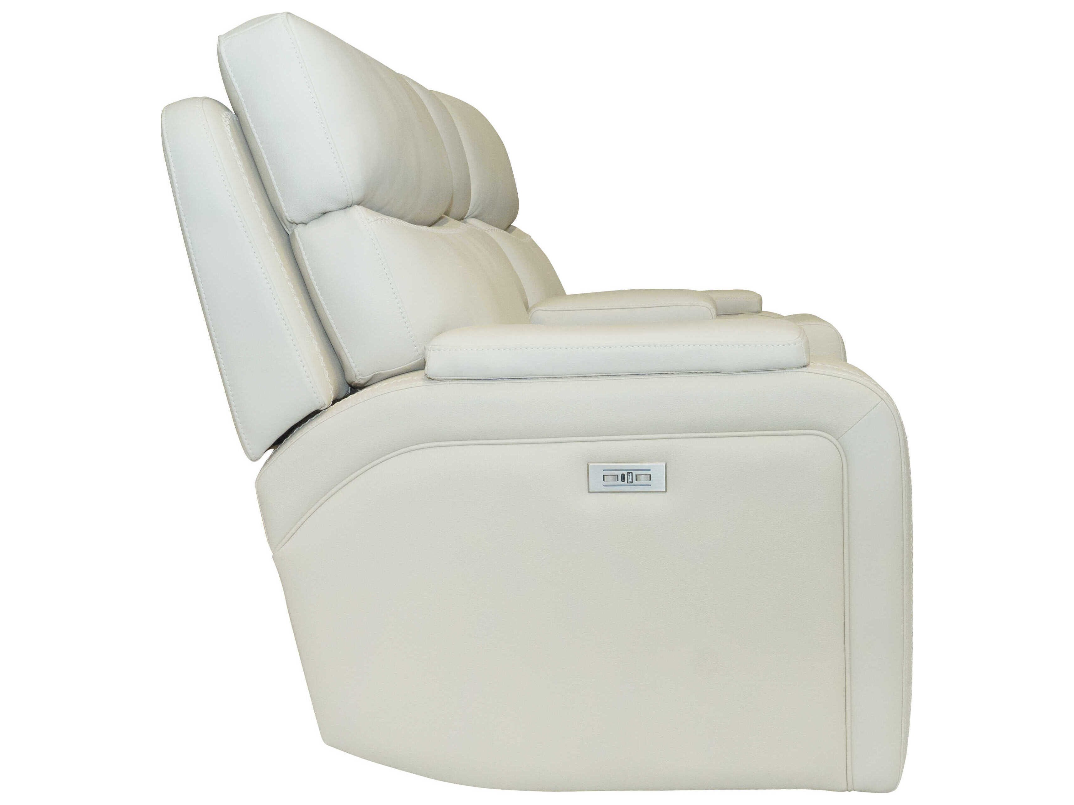 Barcalounger Modern Expressions Gunner Kobi Almond Cream Faux Leather Loveseat