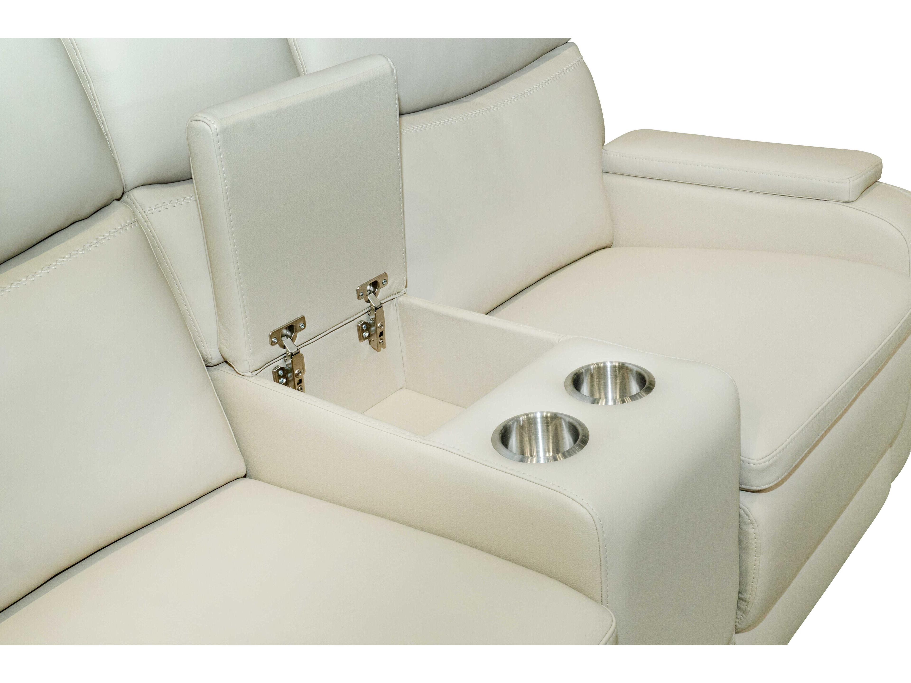 Barcalounger Modern Expressions Gunner Kobi Almond Cream Faux Leather Loveseat