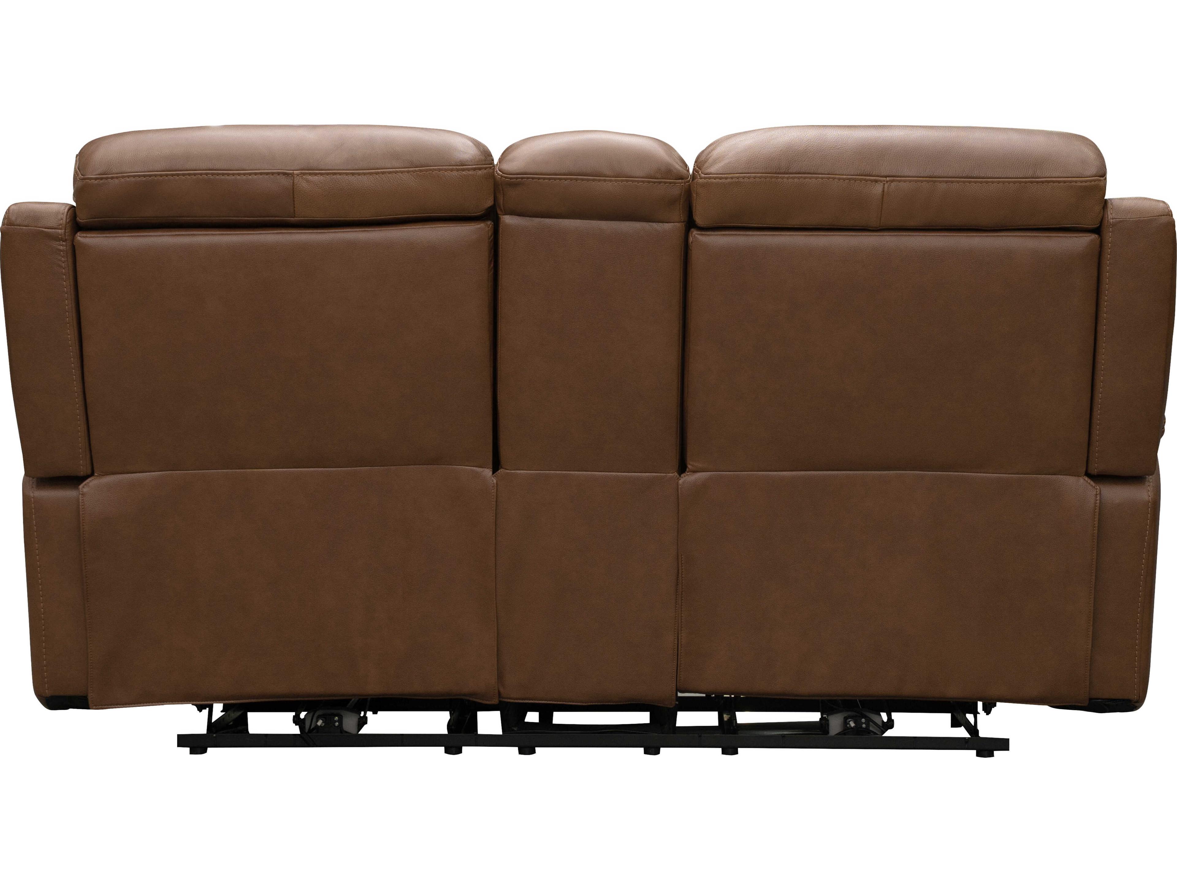 Barcalounger Modern Expressions Sedrick Spence Caramel Brown Faux Leather Loveseat