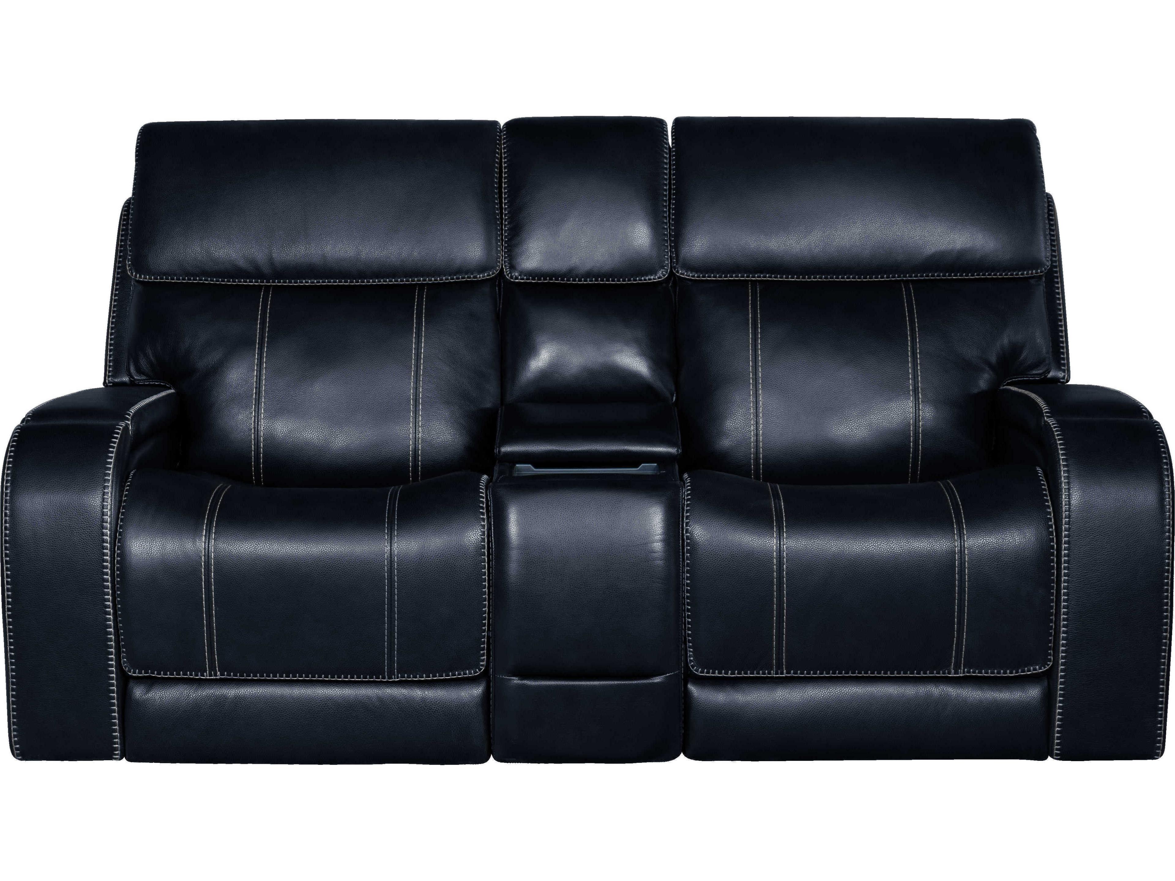Barcalounger Modern Expressions Glenwood Rainer Ocean Blue Faux Leather Loveseat