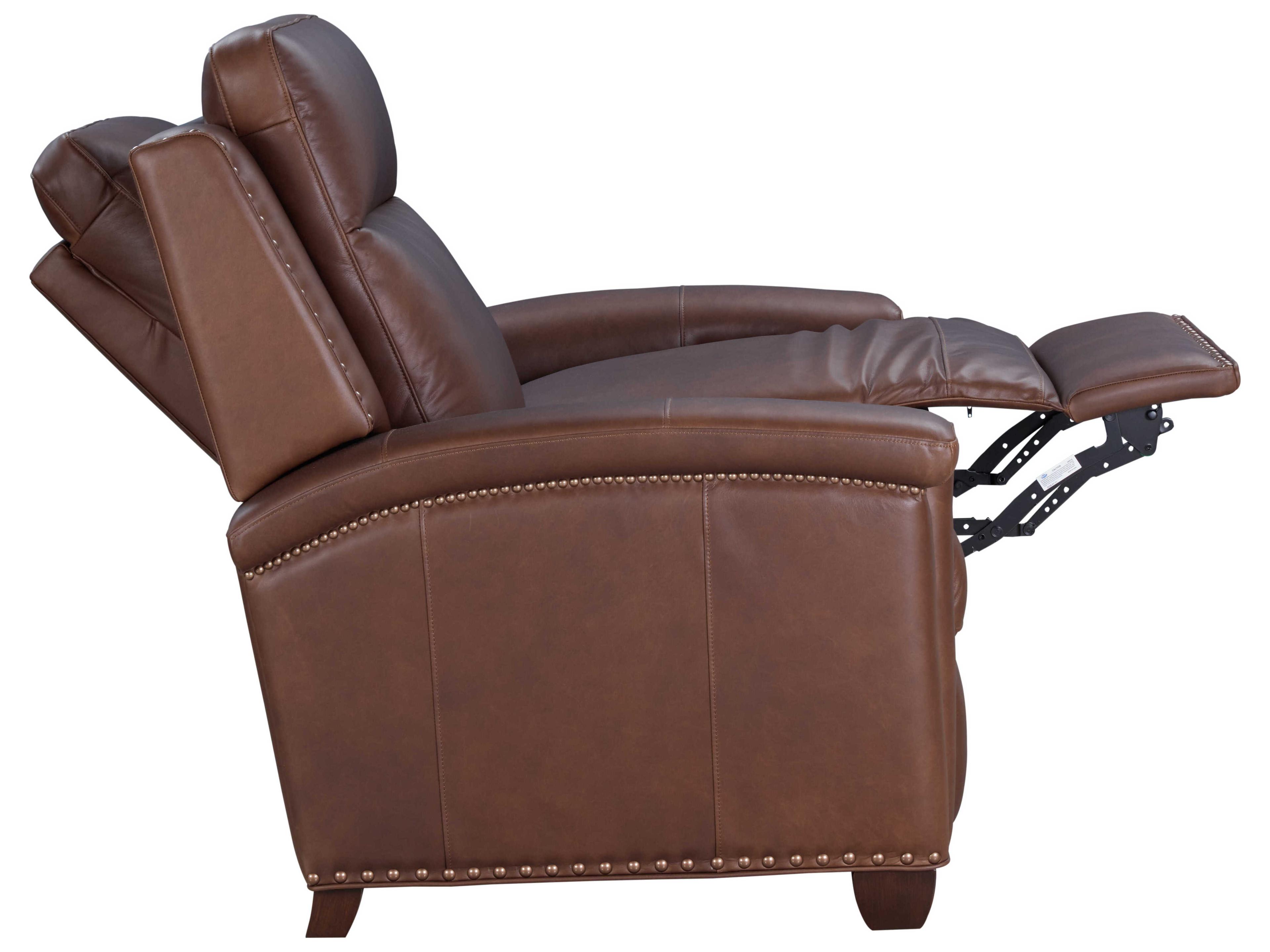 Barcalounger Vintage Briar Clifton Chocolate Brown Leather Loveseat
