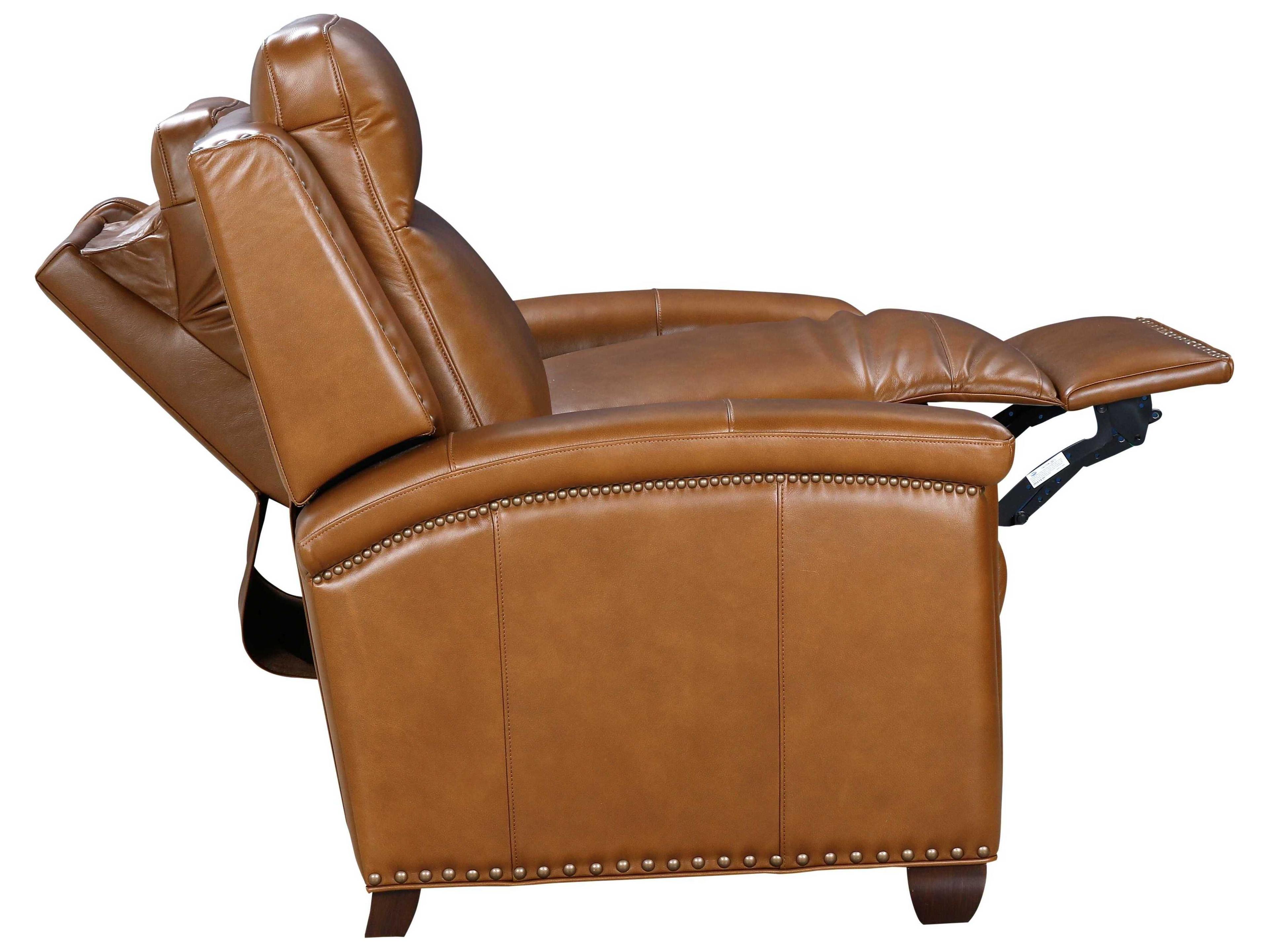 Barcalounger Vintage Briar Elwood Saddle Brown Leather Loveseat