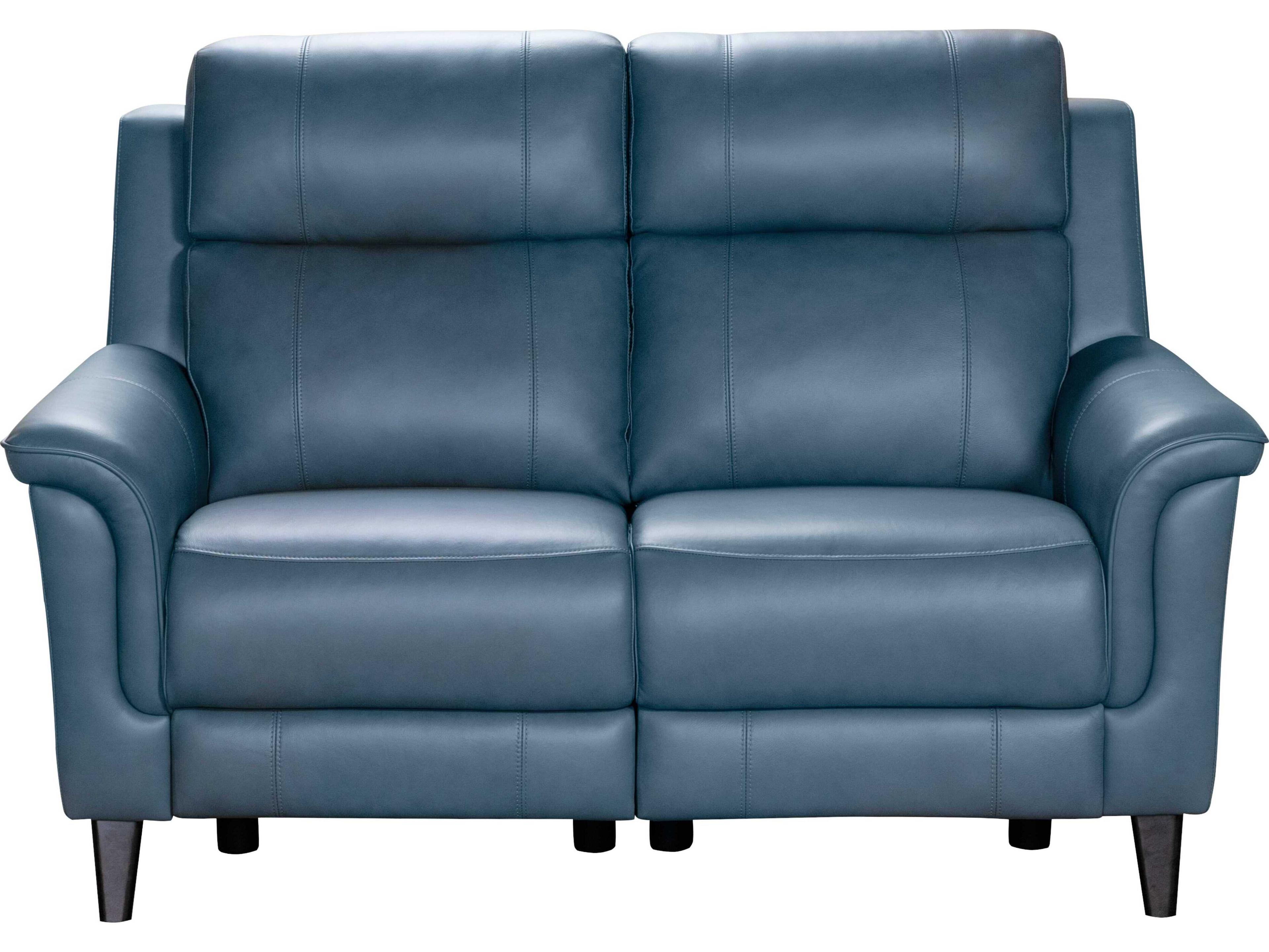 Barcalounger Modern Expressions Kester Masen Bluegray Faux Leather Loveseat