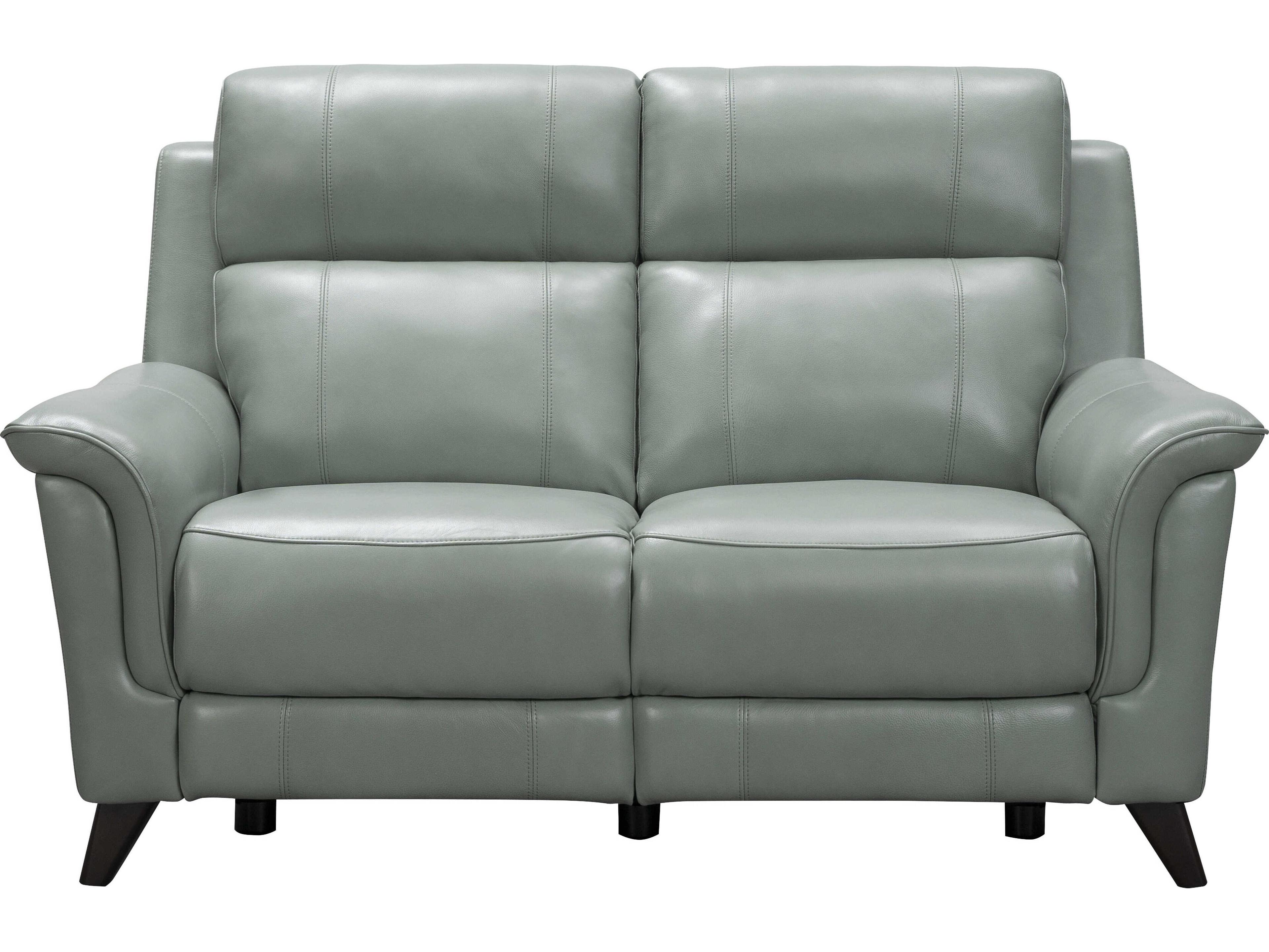 Barcalounger Modern Expressions Kester Lorenzo Mint Green Faux Leather Loveseat