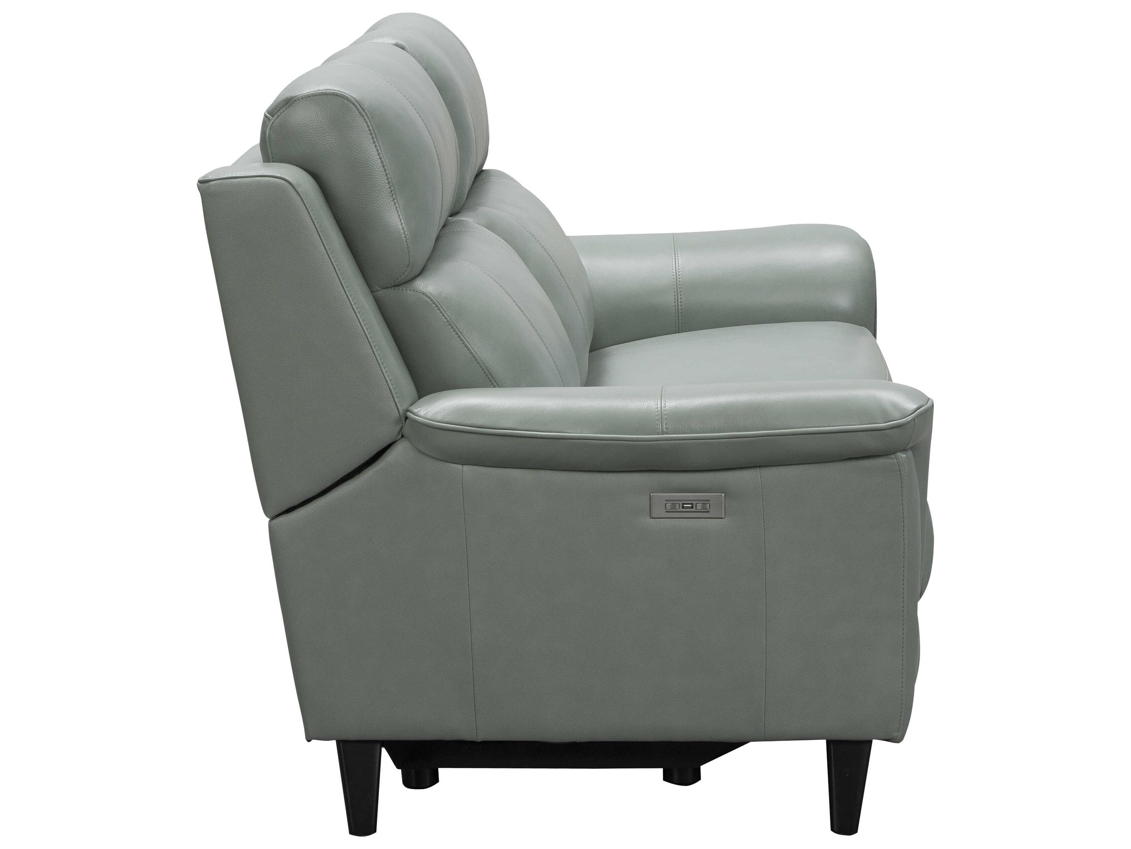 Barcalounger Modern Expressions Kester Lorenzo Mint Green Faux Leather Loveseat