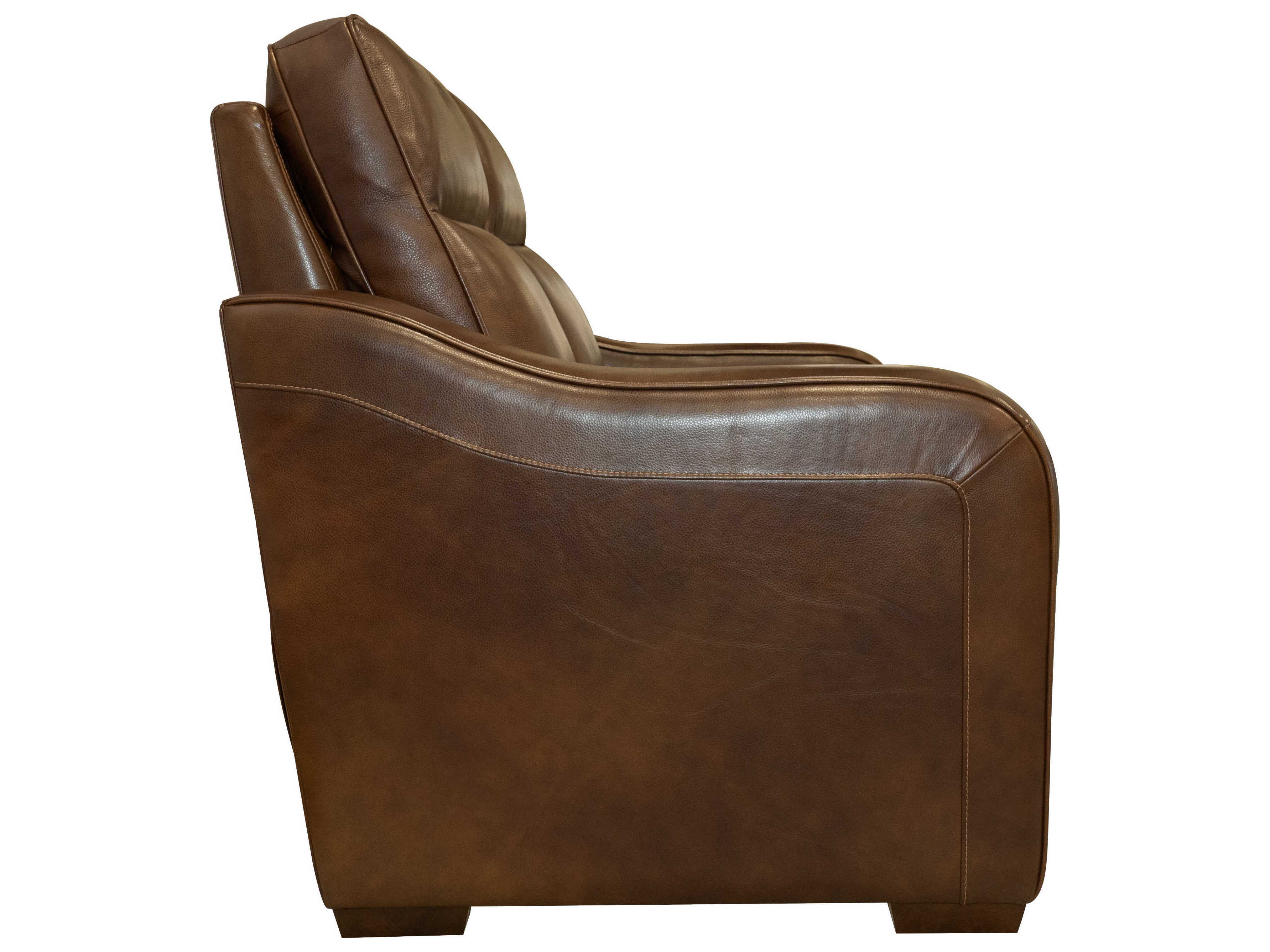 Barcalounger Modern Expressions Grady Lexington Cocoa Brown Faux Leather Loveseat