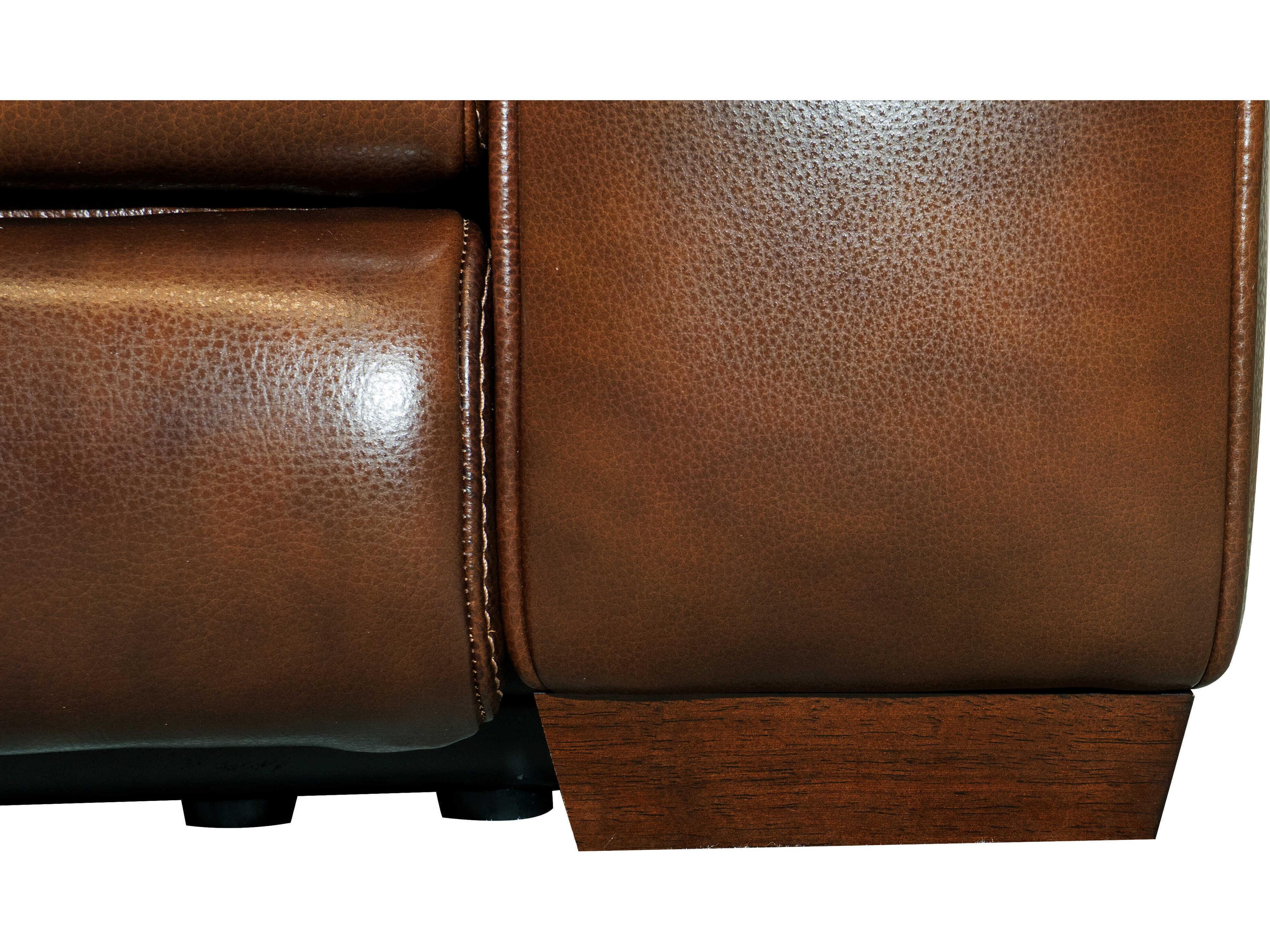 Barcalounger Modern Expressions Grady Lexington Cocoa Brown Faux Leather Loveseat