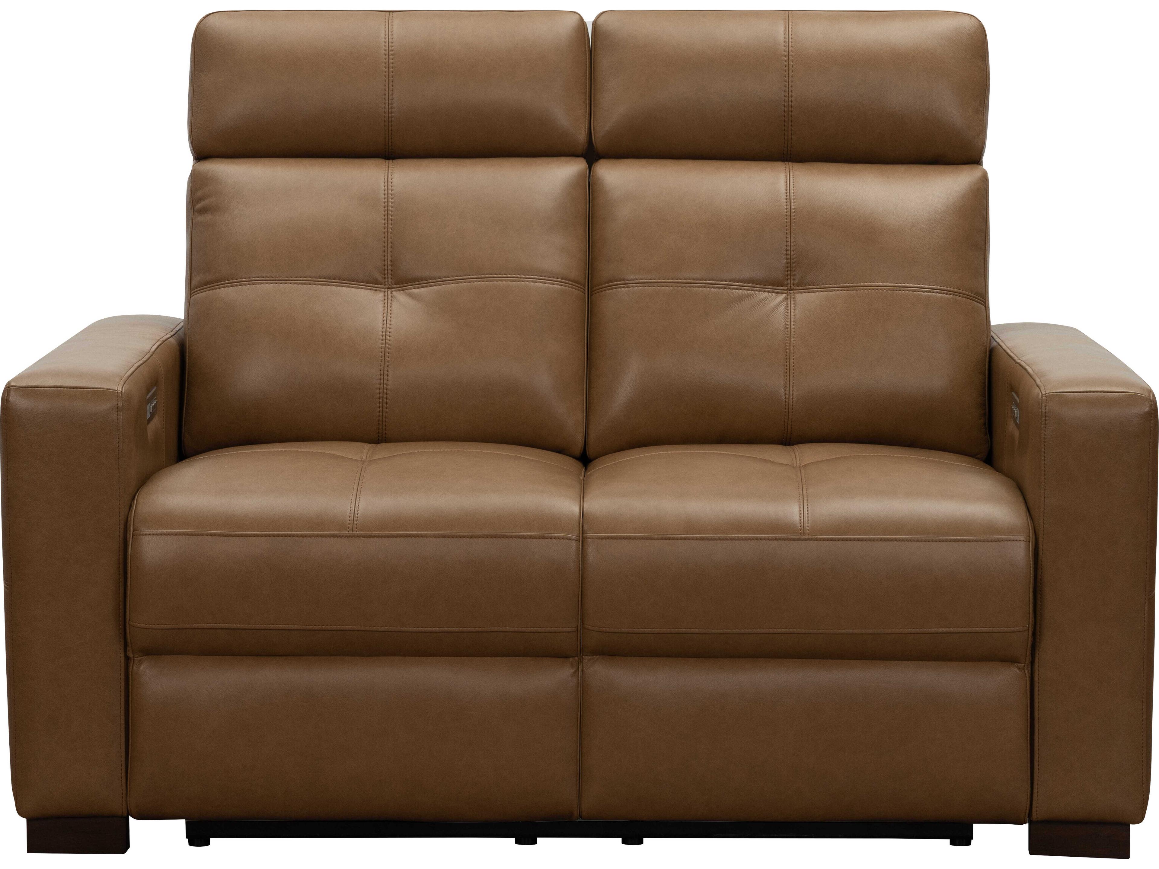 Barcalounger Modern Expressions Cara Brown Faux Leather Loveseat