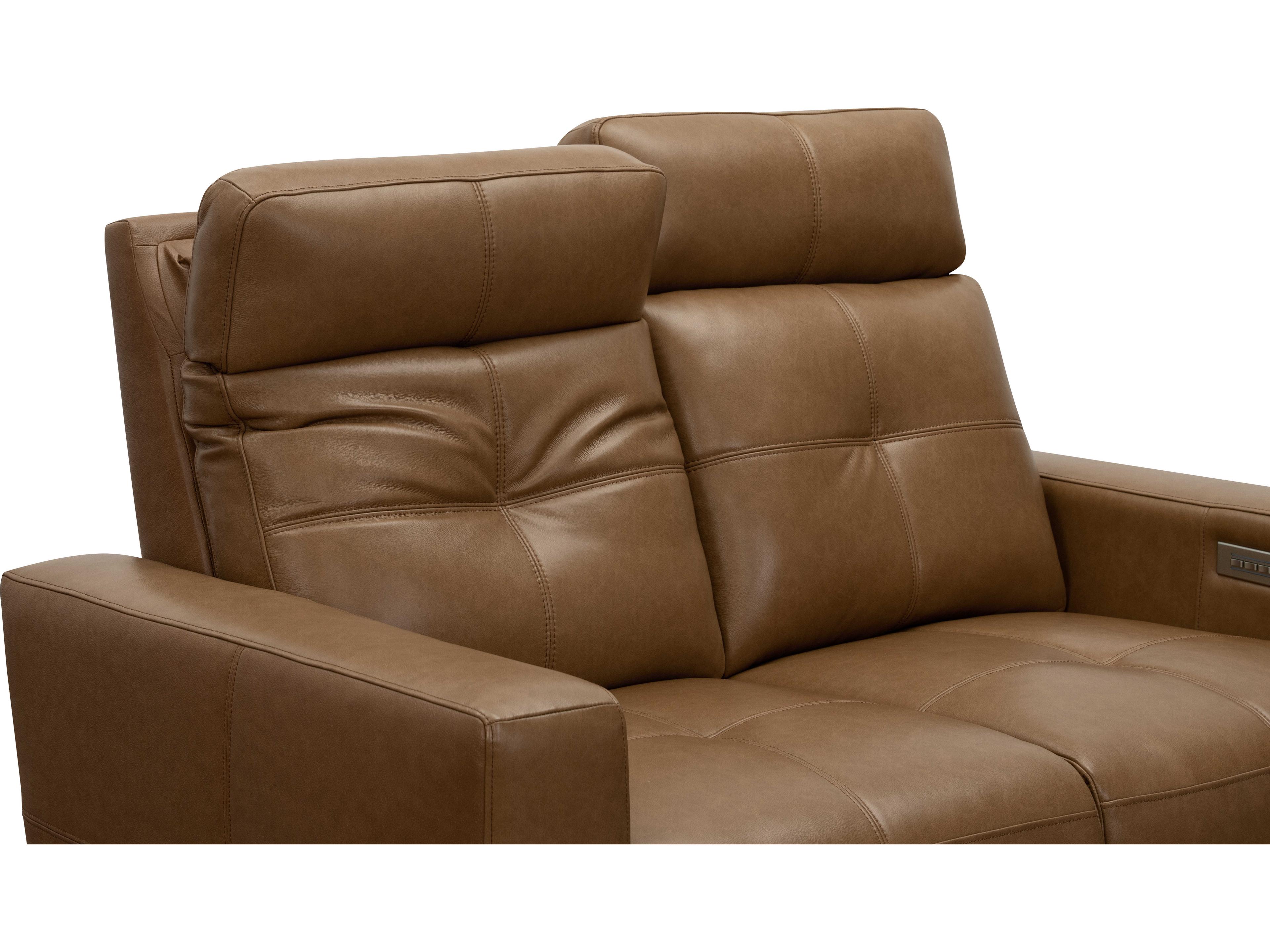 Barcalounger Modern Expressions Cara Brown Faux Leather Loveseat