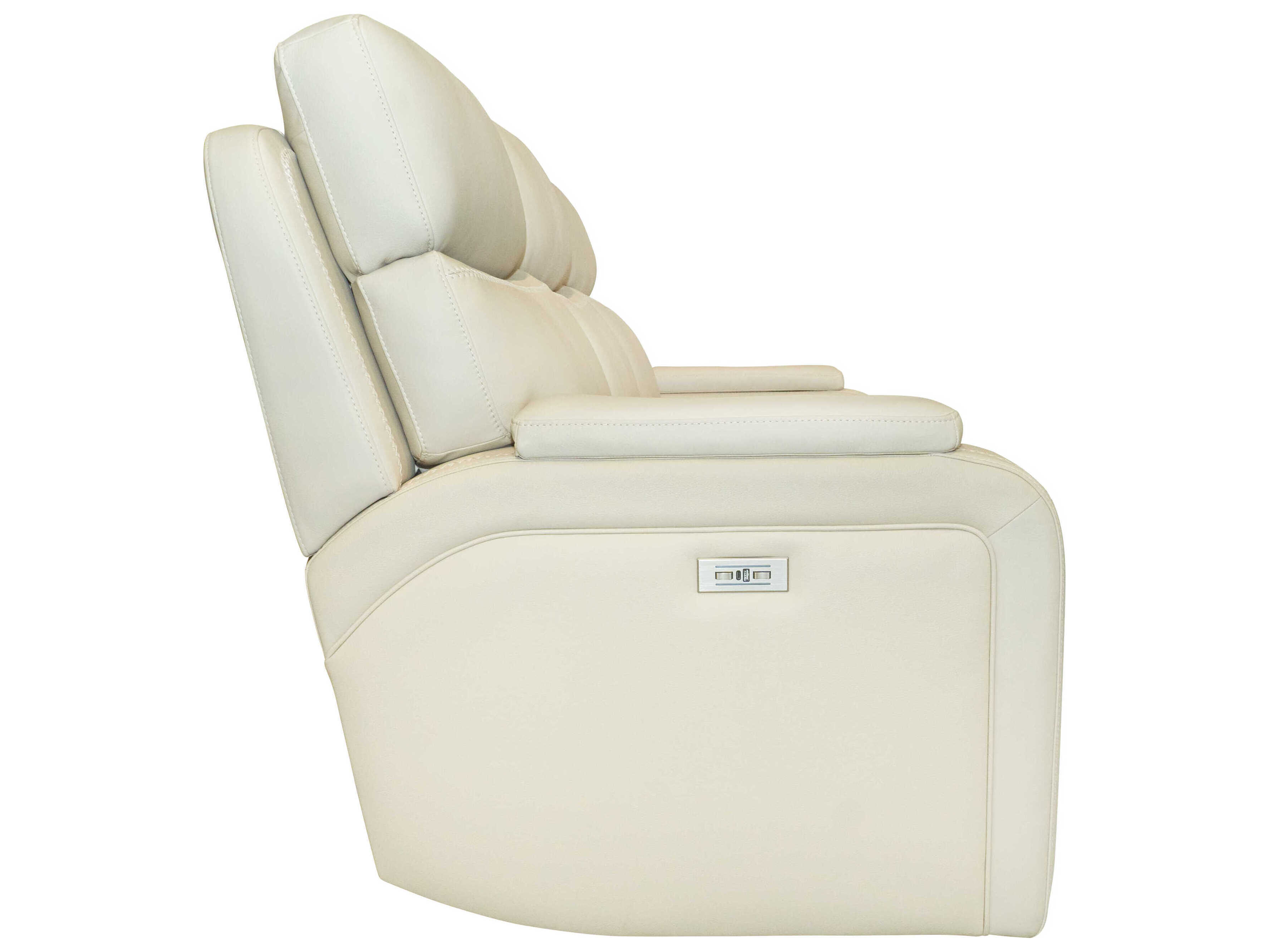 Barcalounger Modern Expressions Gunner Kobi Almond Cream Faux Leather Sofa