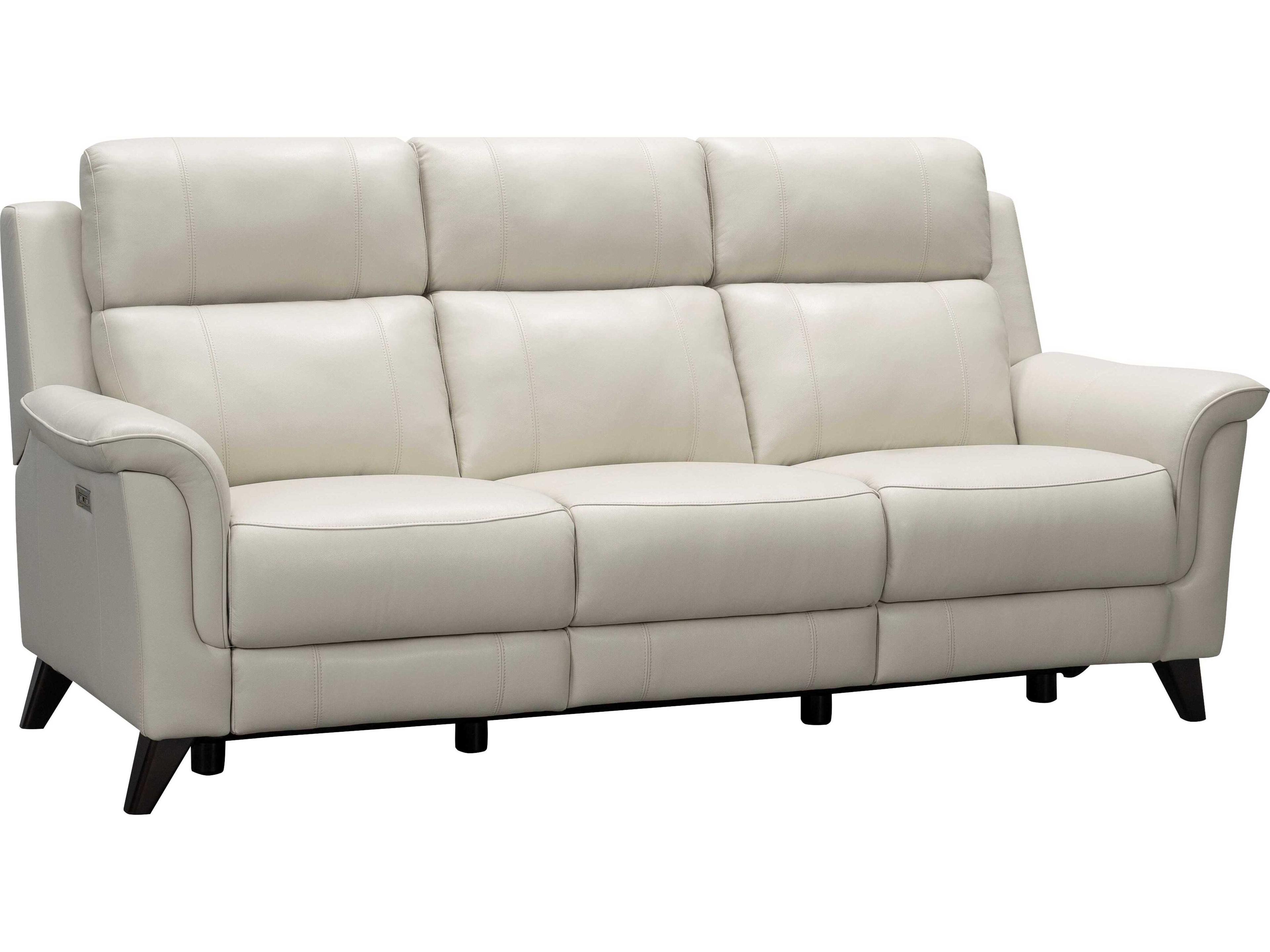 Barcalounger Modern Expressions Kester Laurel Cream Faux Leather Sofa