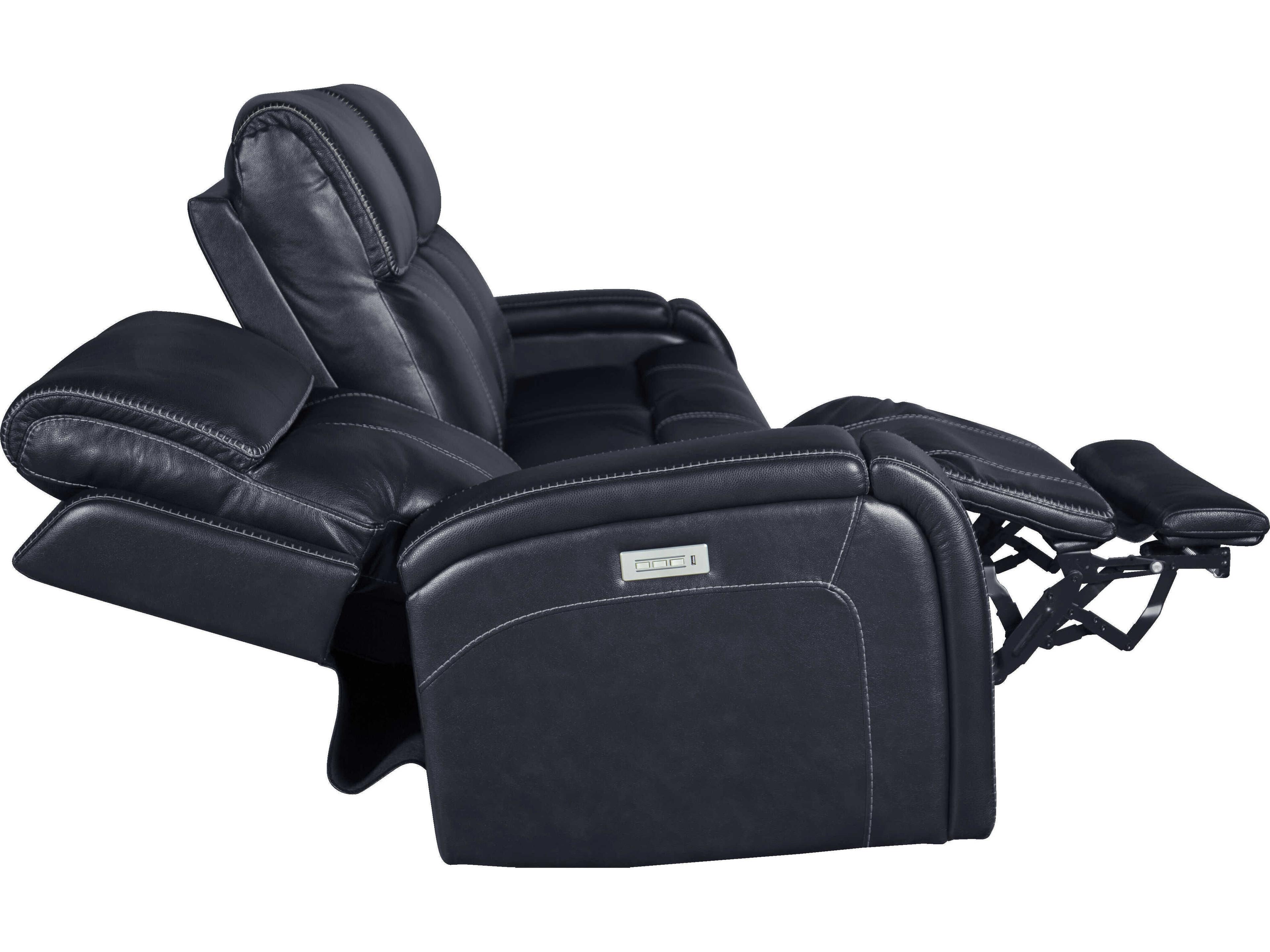 Barcalounger Modern Expressions Glenwood Rainer Ocean Black Faux Leather Sofa