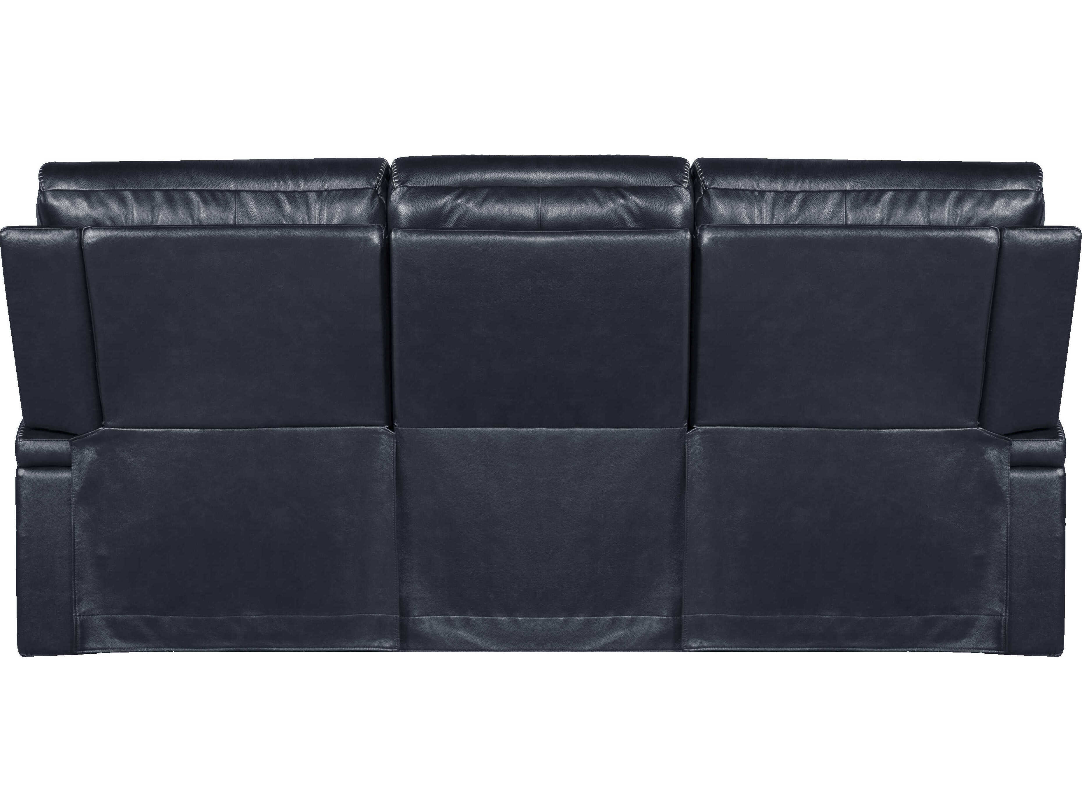 Barcalounger Modern Expressions Glenwood Rainer Ocean Black Faux Leather Sofa