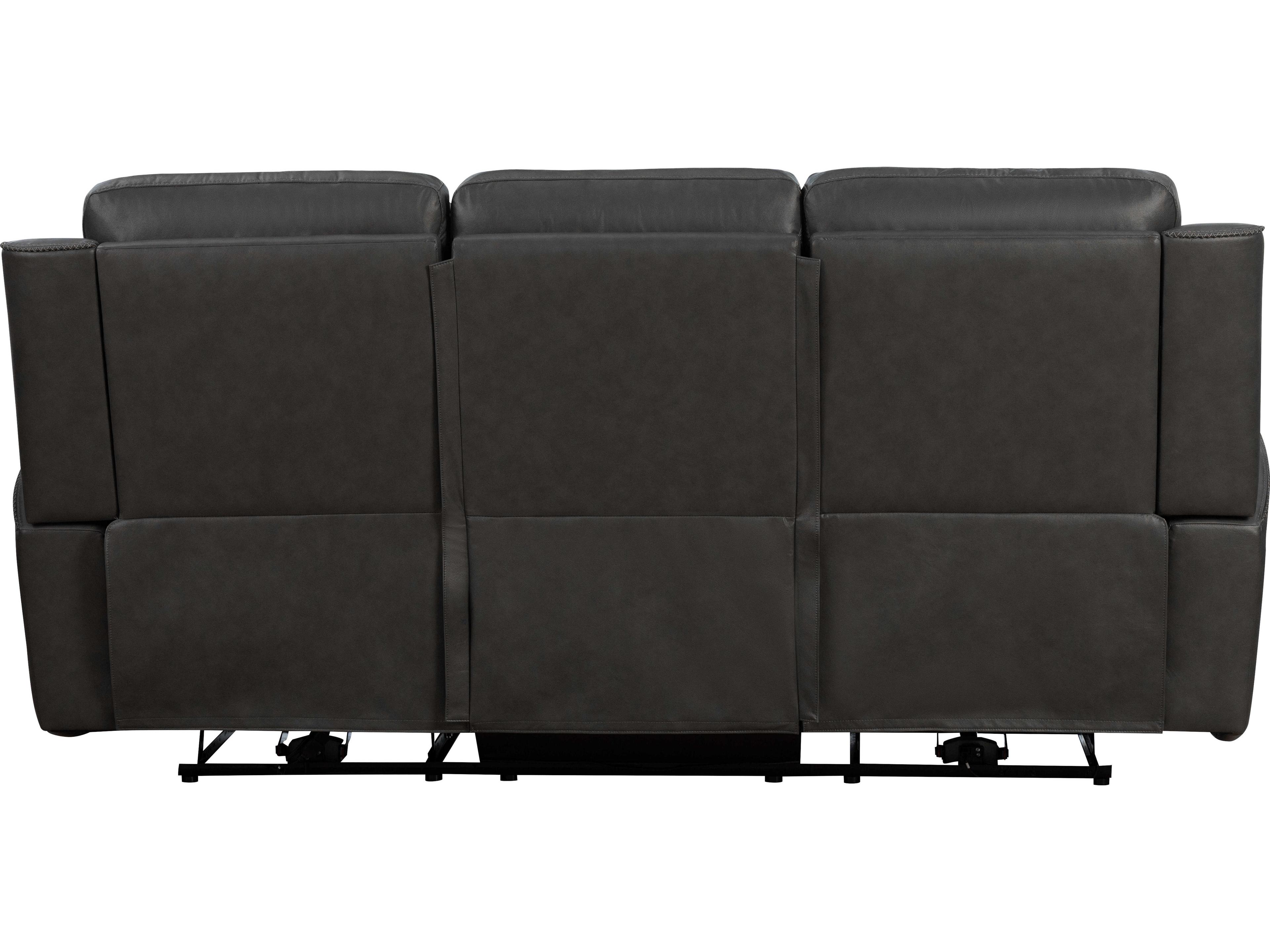 Barcalounger Zero Gravity Pierce Homerun Dark Gray Black Faux Leather Sofa