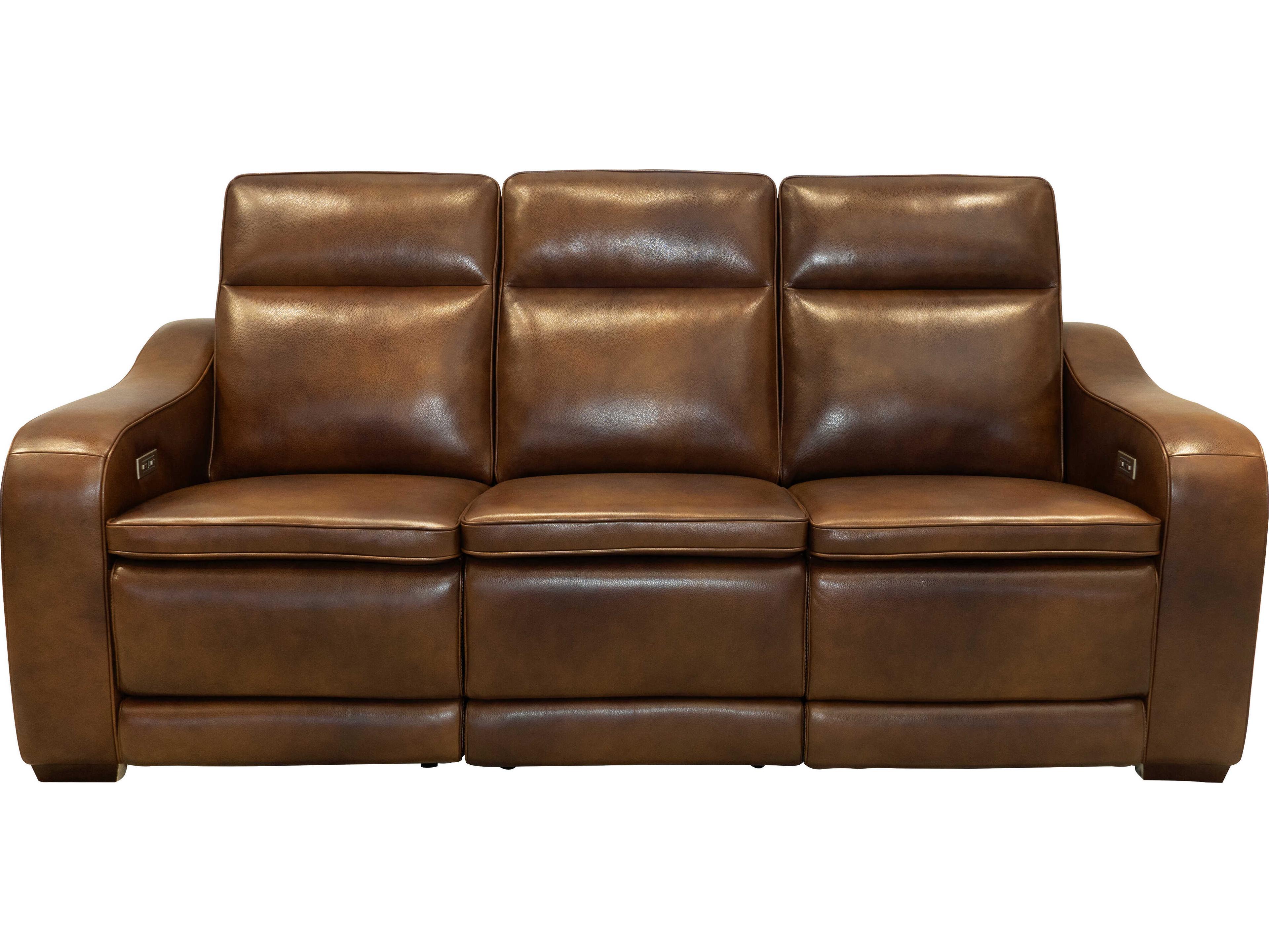 Barcalounger Modern Expressions Grady Lexington Cocoa Brown Faux Leather Sofa