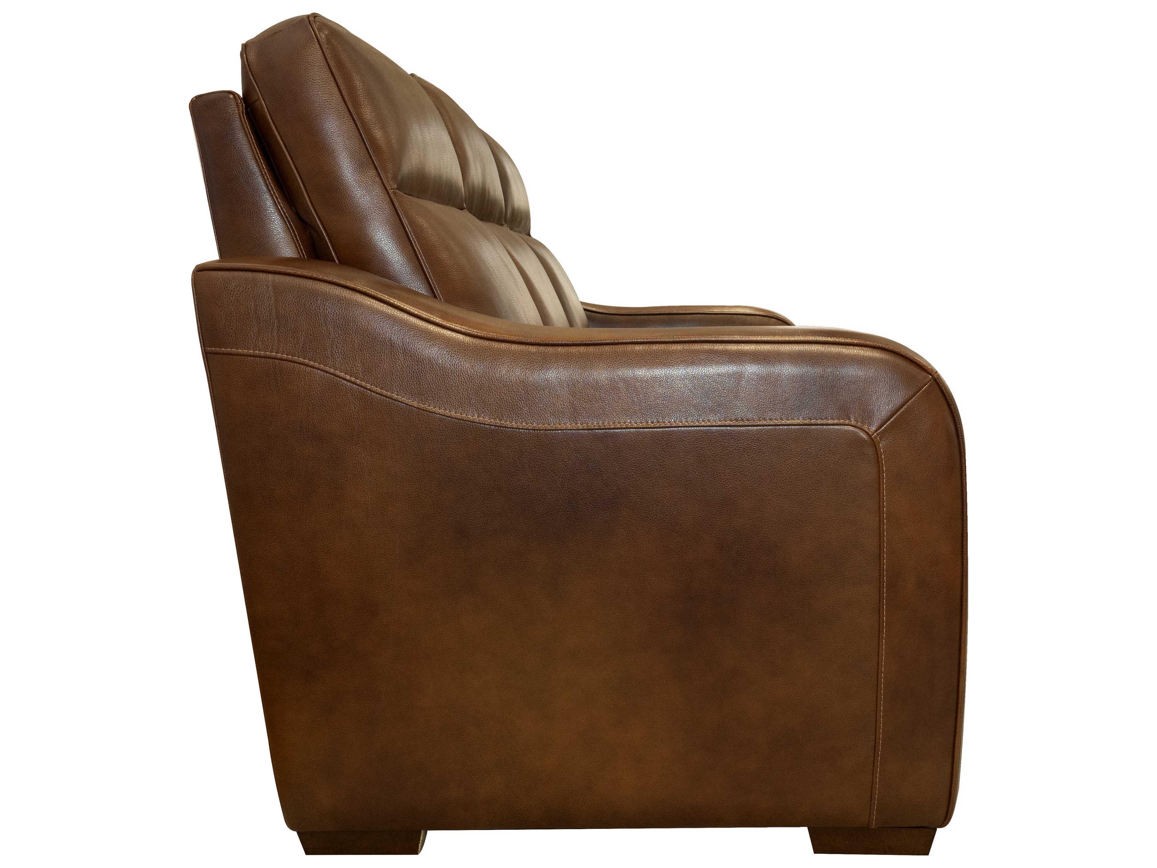 Barcalounger Modern Expressions Grady Lexington Cocoa Brown Faux Leather Sofa