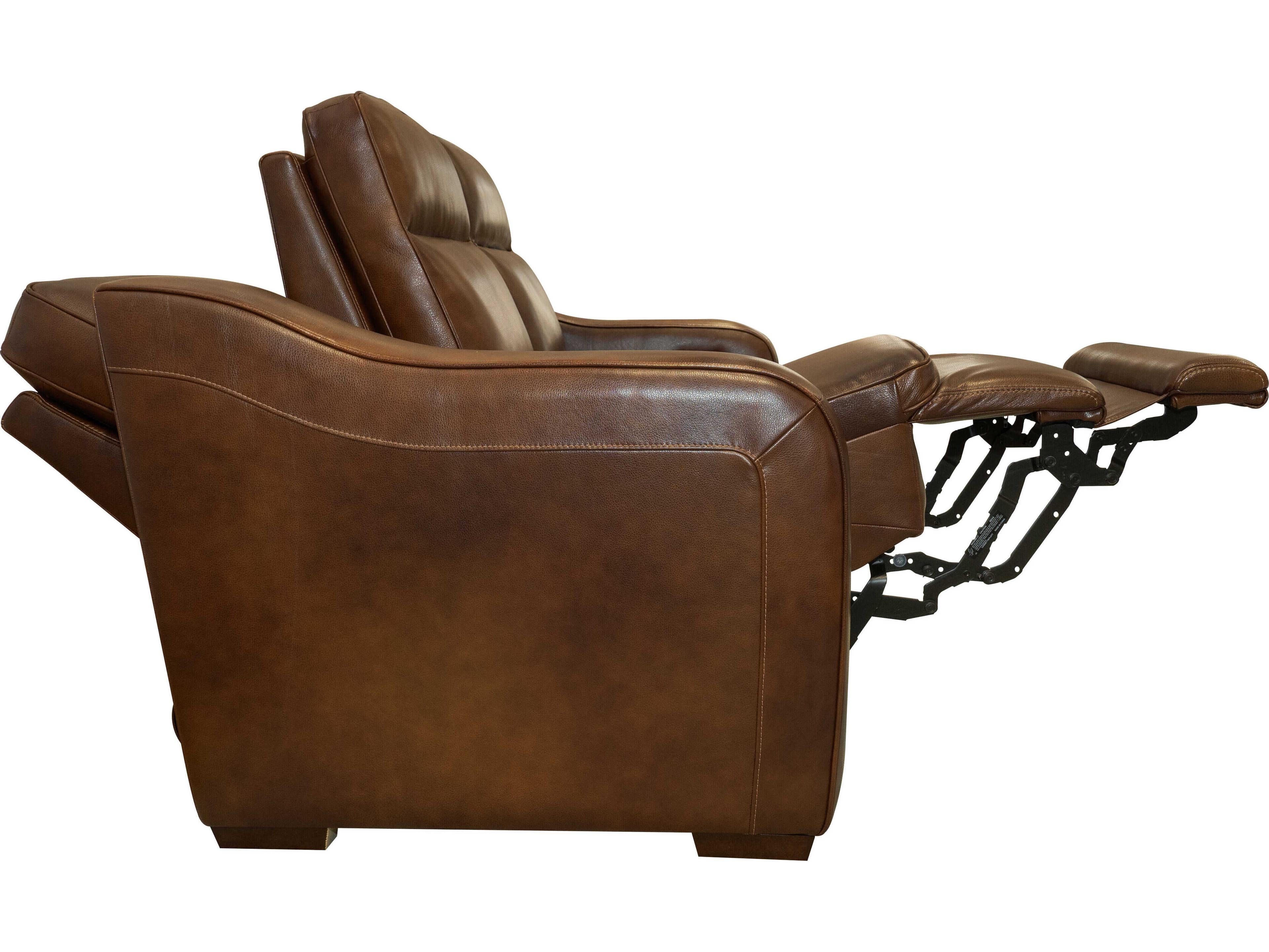 Barcalounger Modern Expressions Grady Lexington Cocoa Brown Faux Leather Sofa