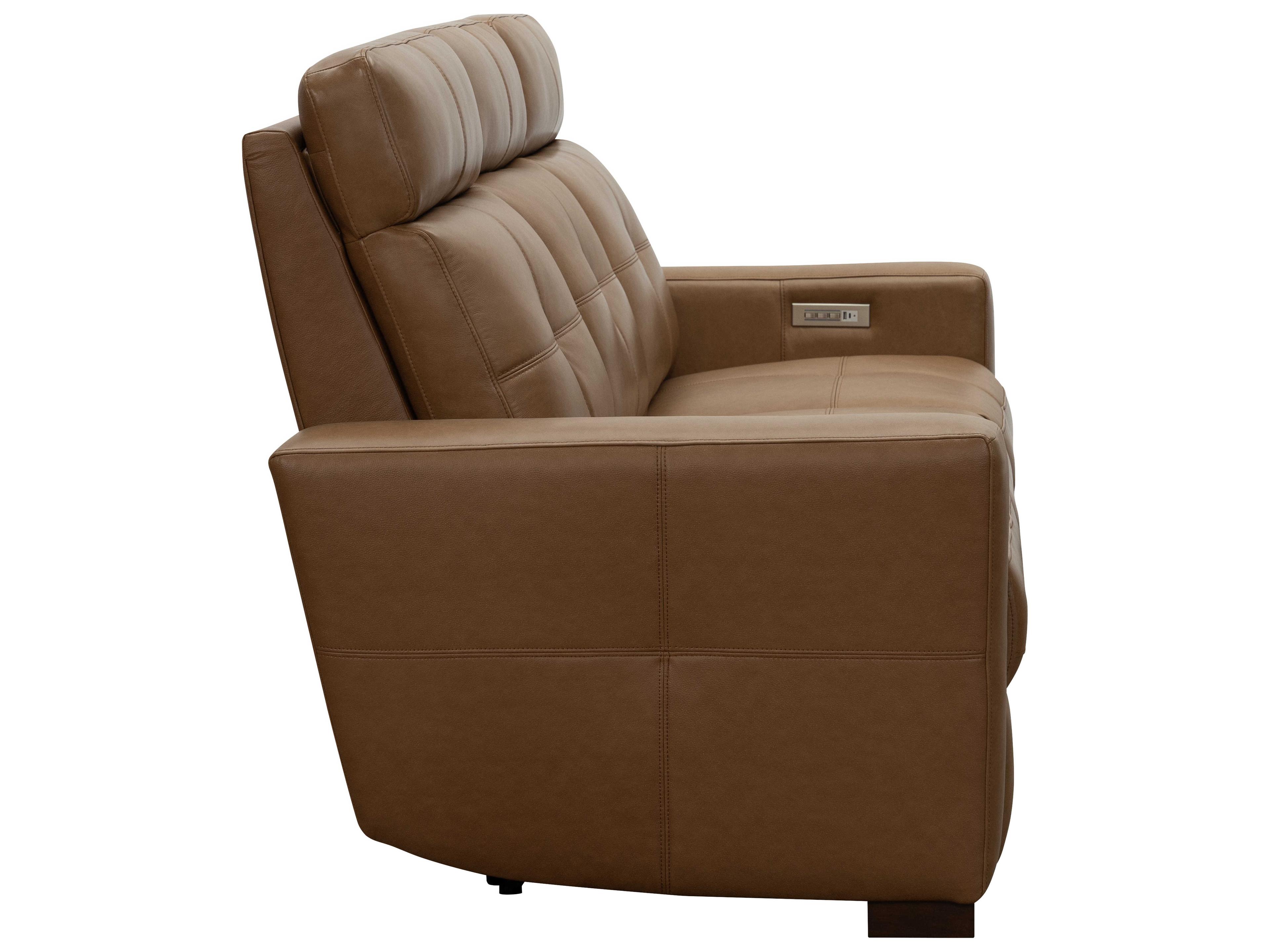 Barcalounger Modern Expressions Cara Brown Faux Leather Sofa