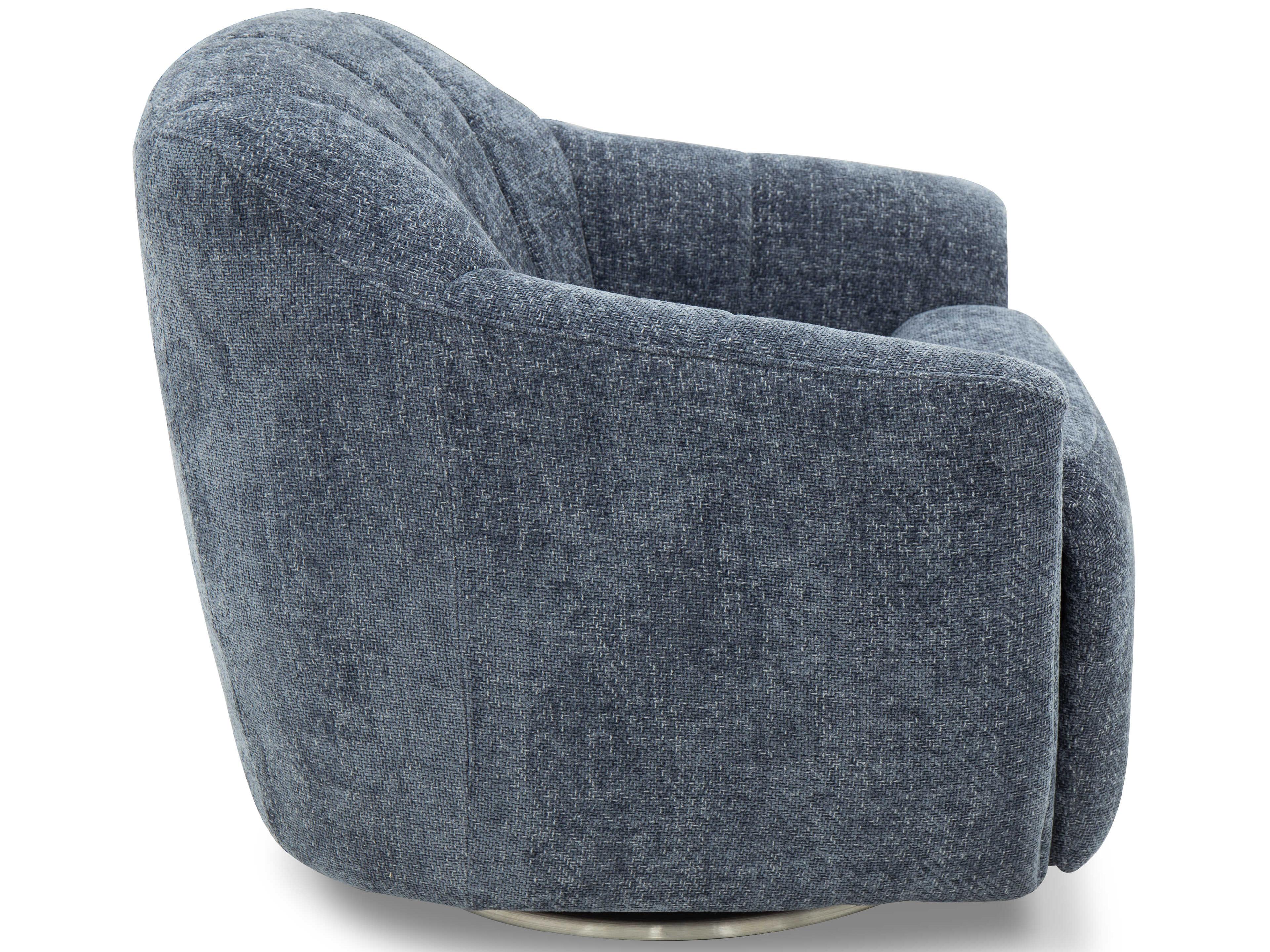 Barcalounger Feet Up Millie Maze Denim Blue Upholstered Recliner