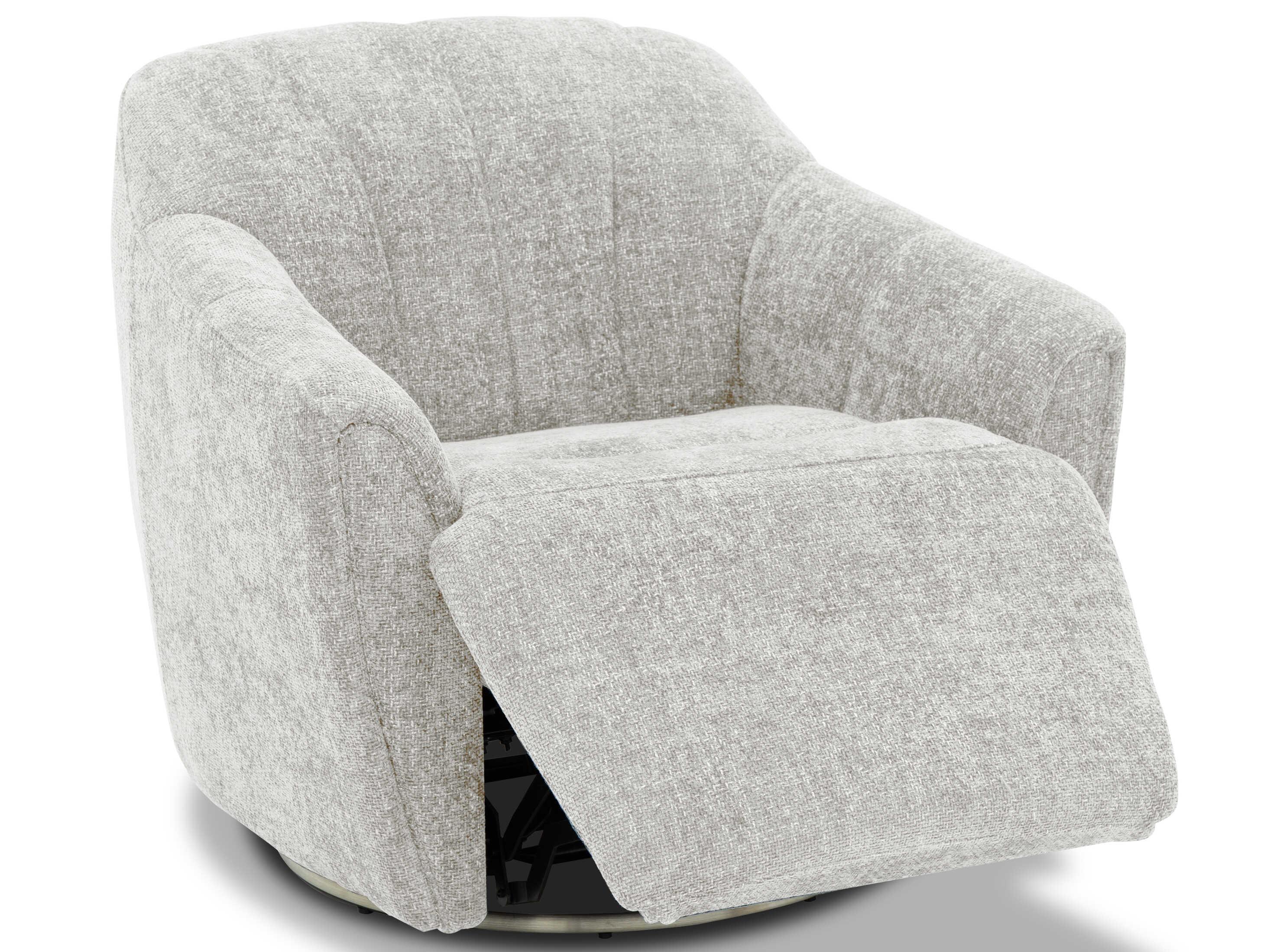 Barcalounger Feet Up Millie Maze Dove Gray Upholstered Recliner