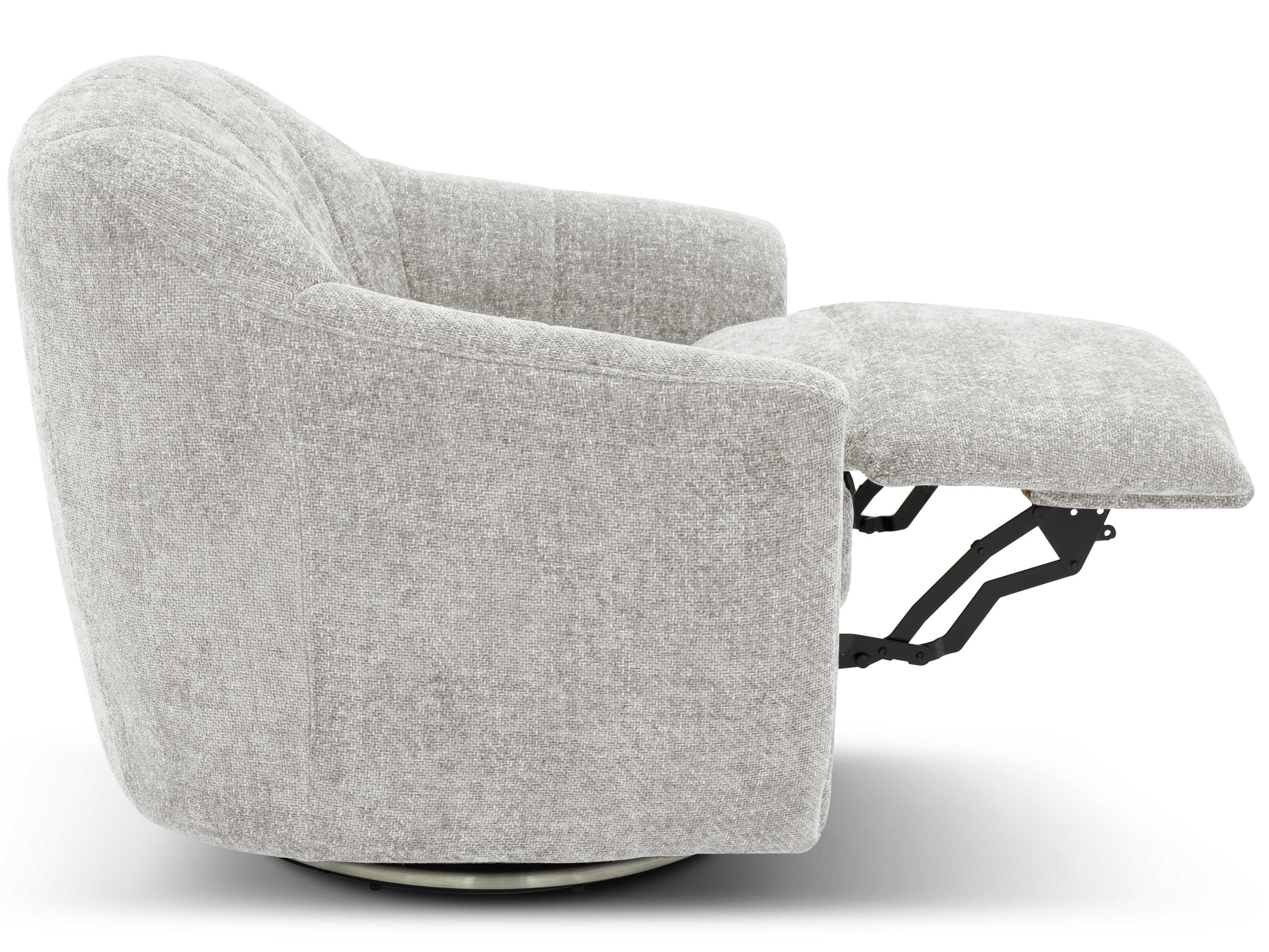 Barcalounger Feet Up Millie Maze Dove Gray Upholstered Recliner