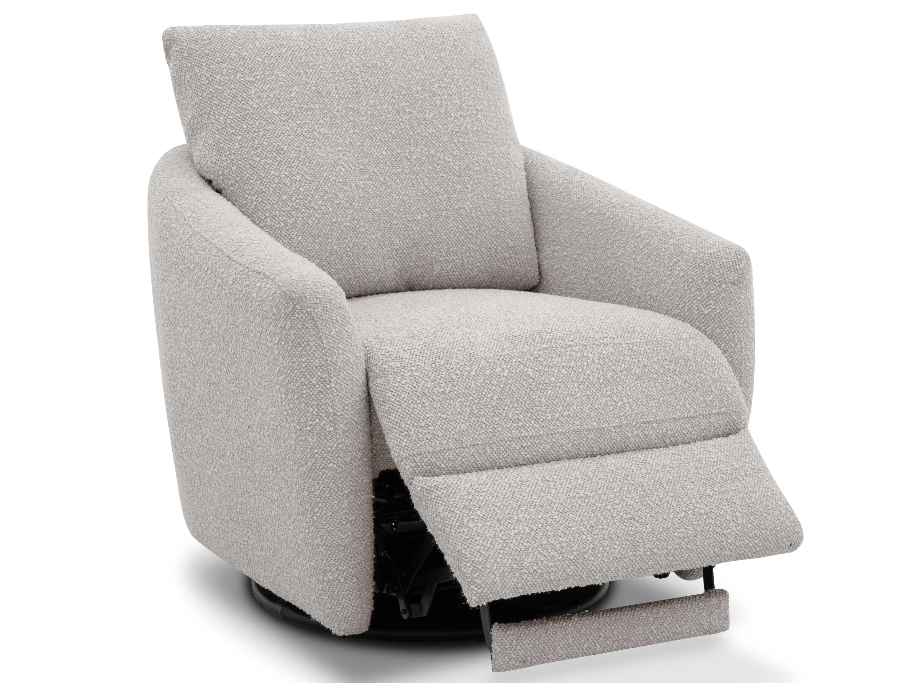Barcalounger Feet Up Morrow Stella Silver Gray Upholstered Recliner