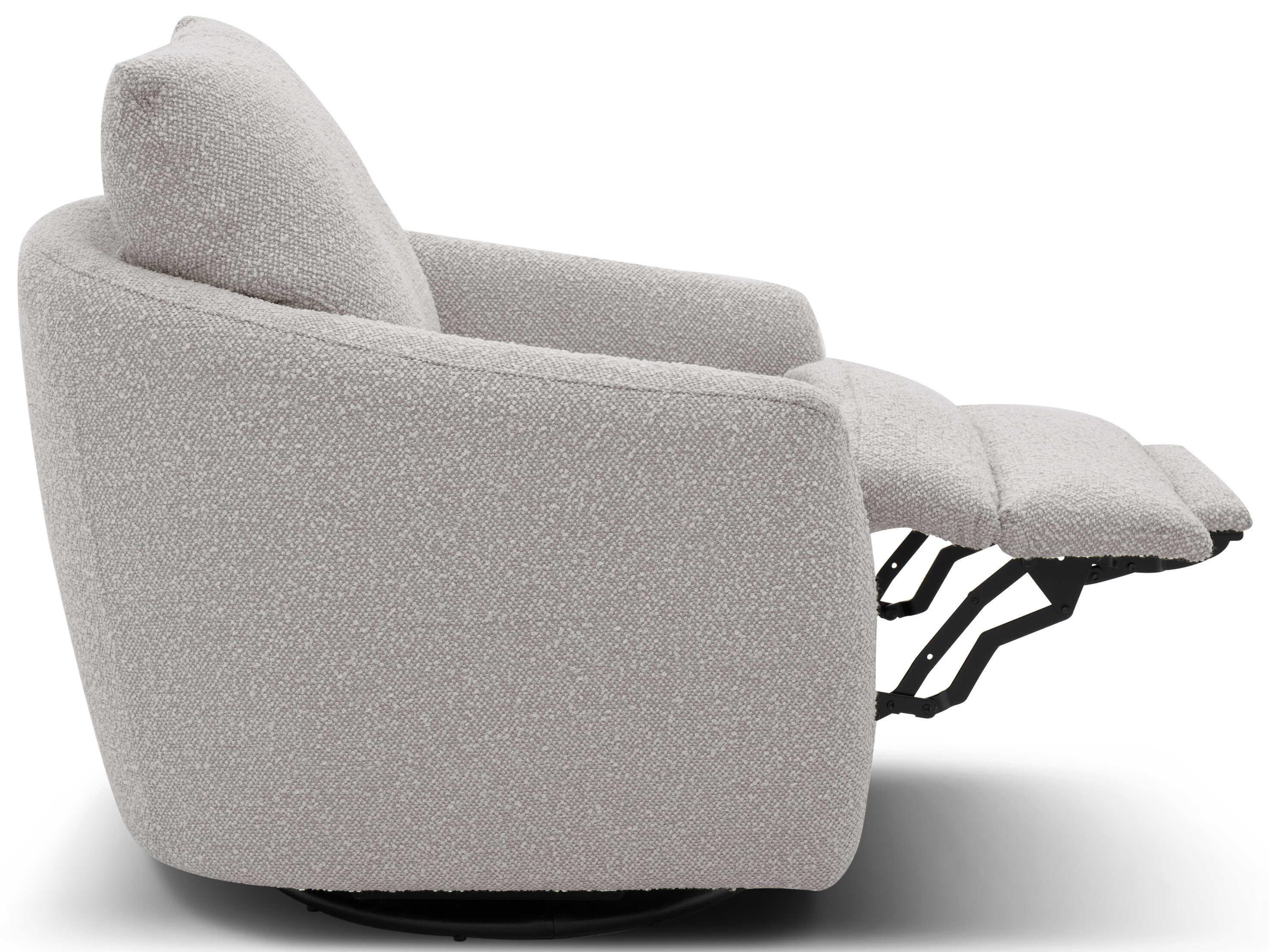 Barcalounger Feet Up Morrow Stella Silver Gray Upholstered Recliner