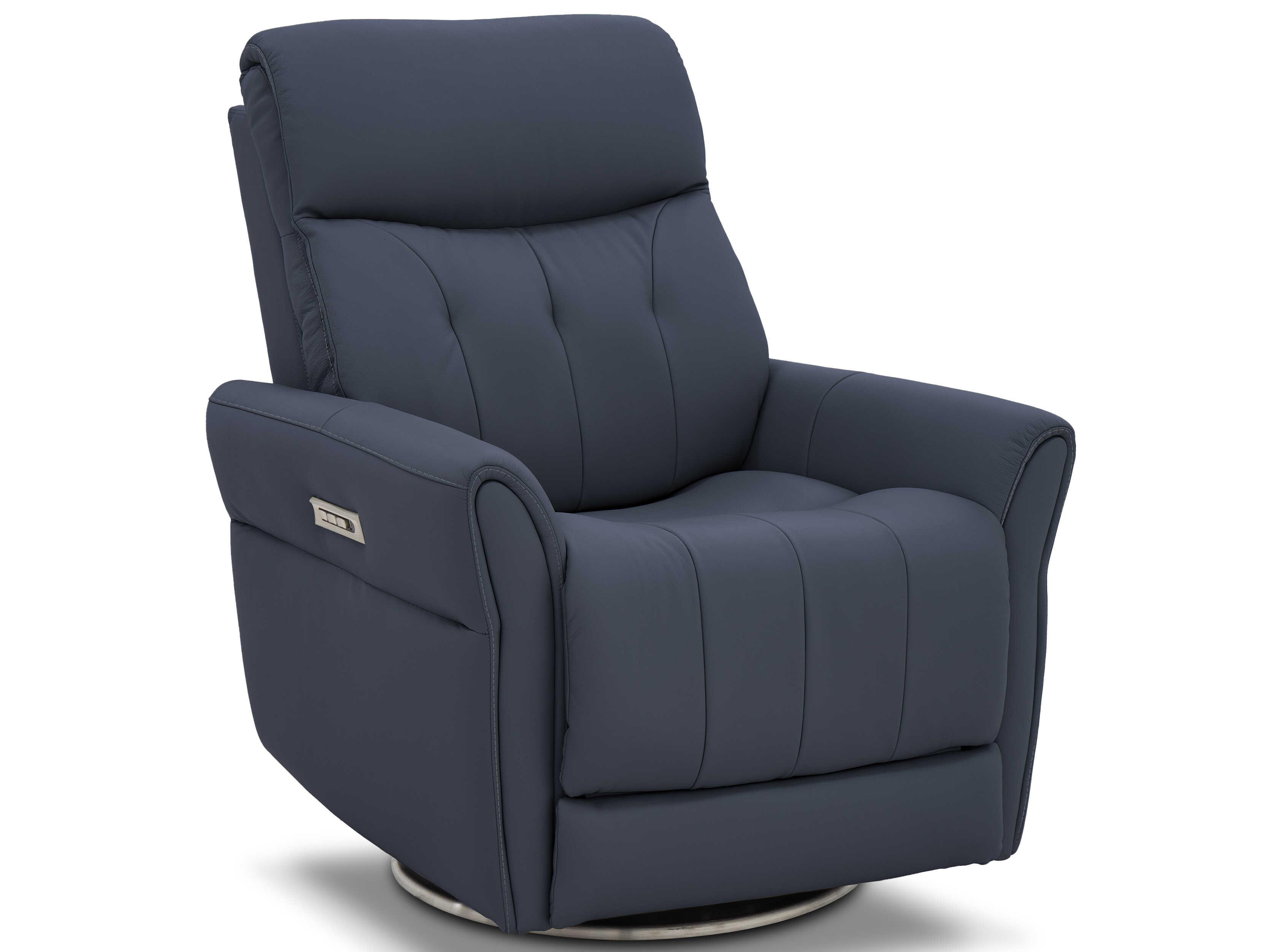 Barcalounger Modern Expressions Mae Sorrento Ocean Blue Faux Leather Recliner