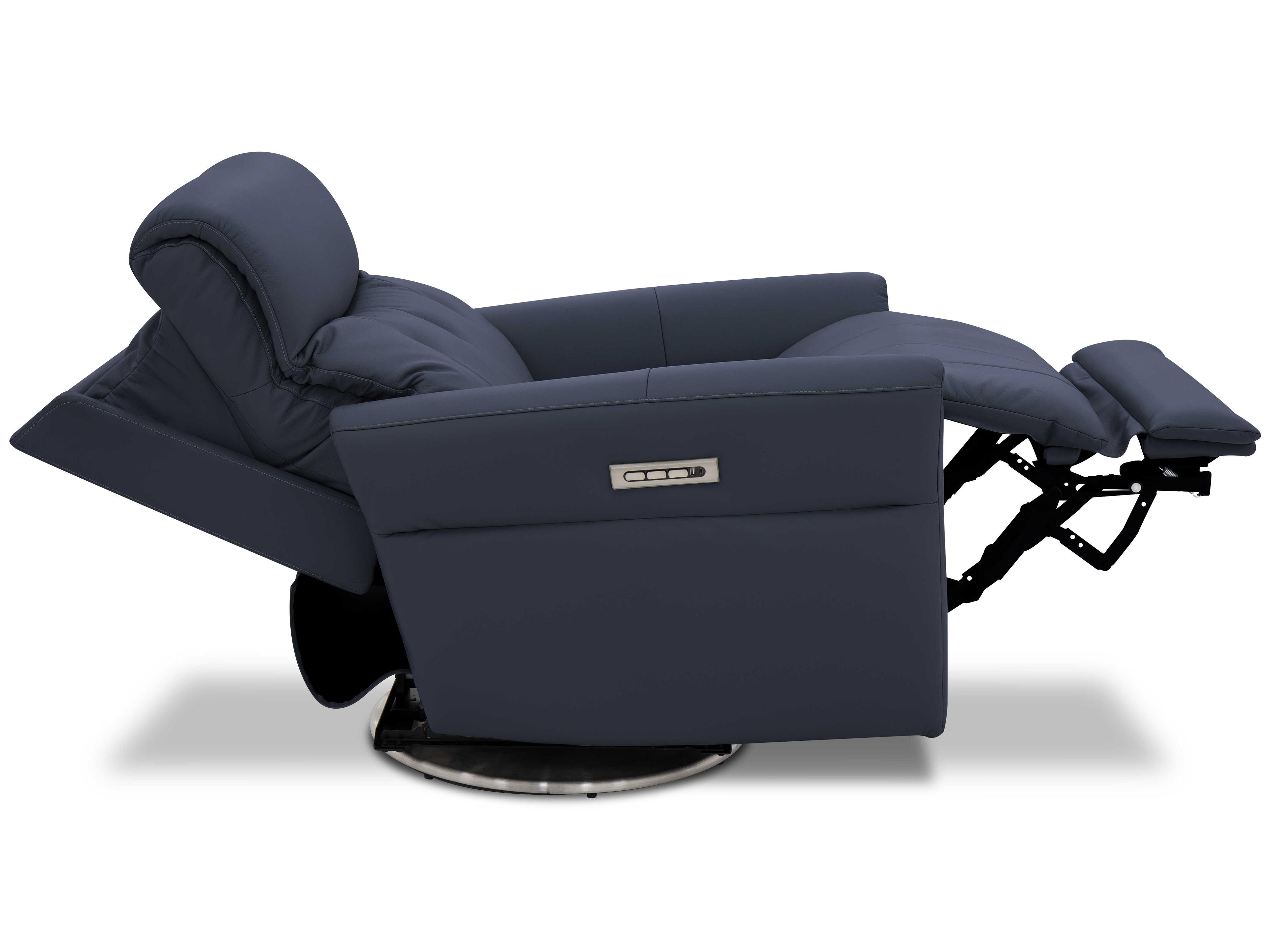 Barcalounger Modern Expressions Mae Sorrento Ocean Blue Faux Leather Recliner