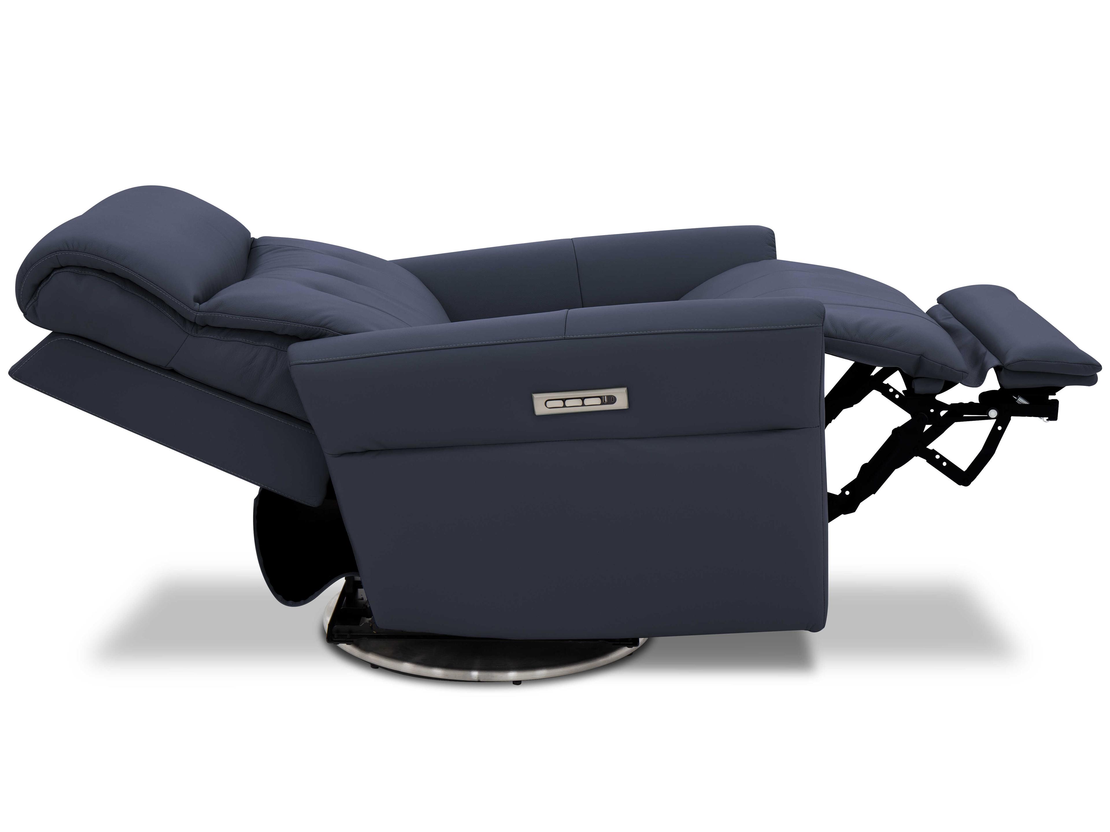 Barcalounger Modern Expressions Mae Sorrento Ocean Blue Faux Leather Recliner