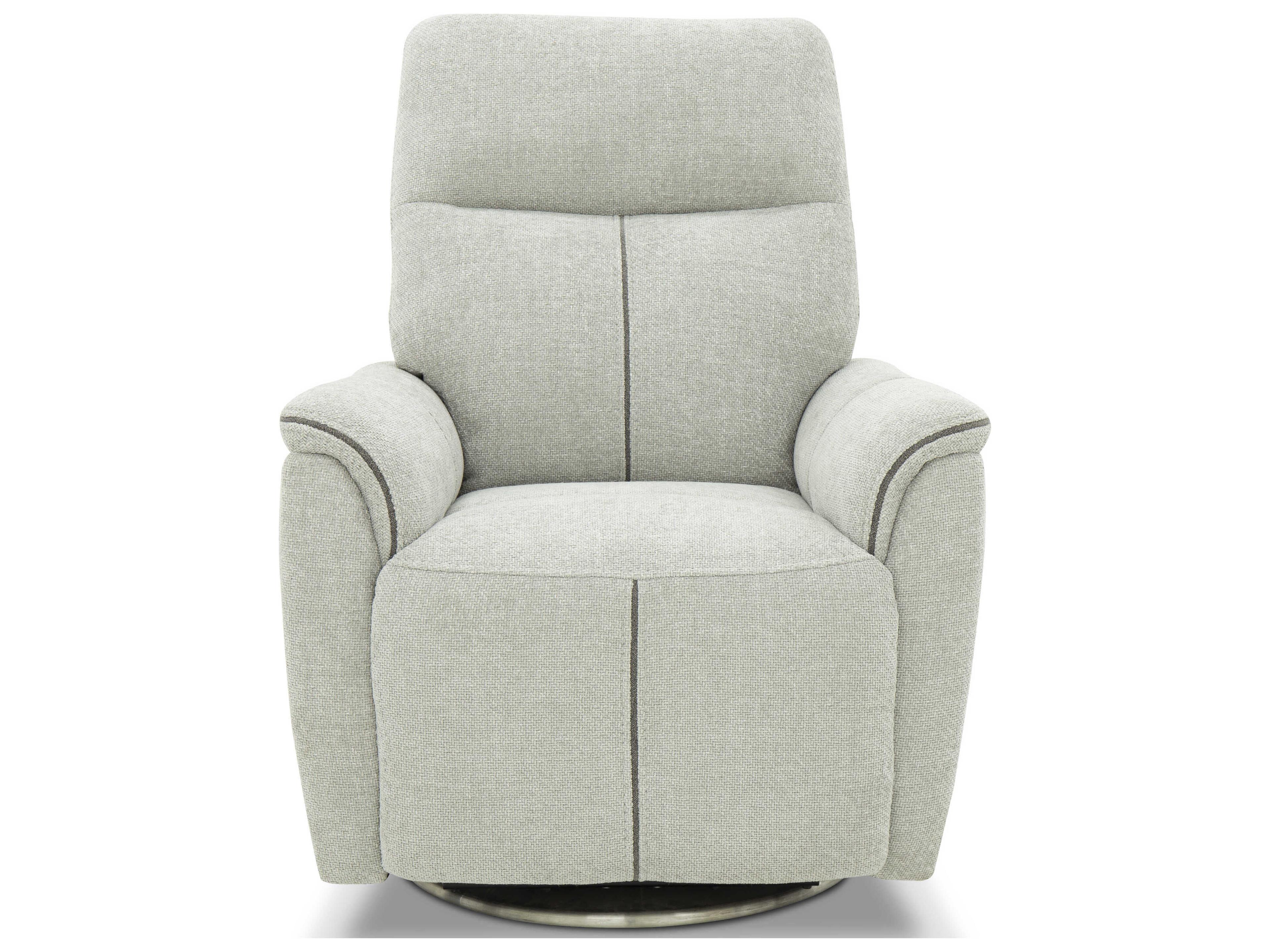 Barcalounger Casual Comforts Mable Maze Dove Trento Pewter Welt Gray Upholstered Recliner