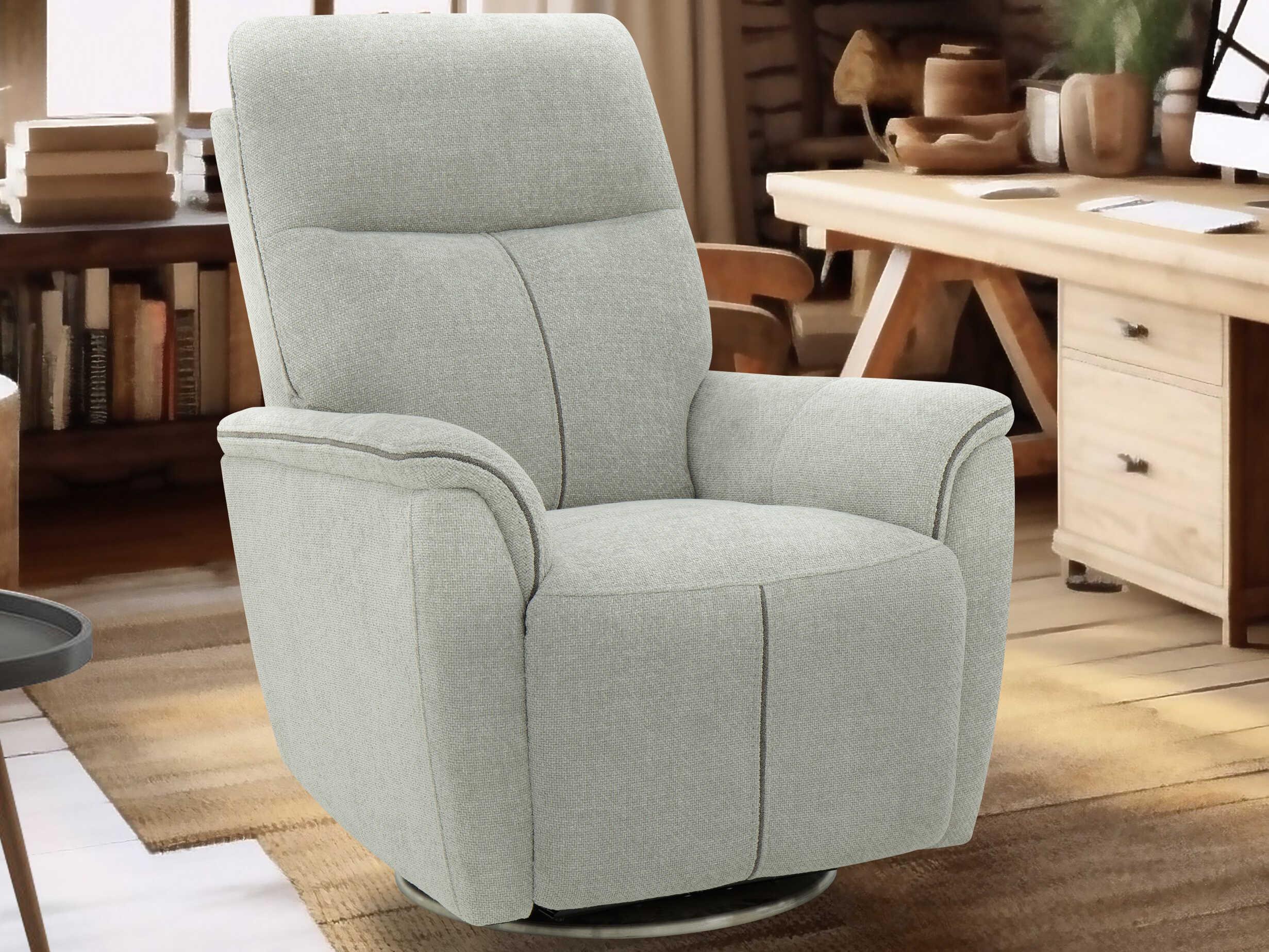 Barcalounger Casual Comforts Mable Maze Dove Trento Pewter Welt Gray Upholstered Recliner