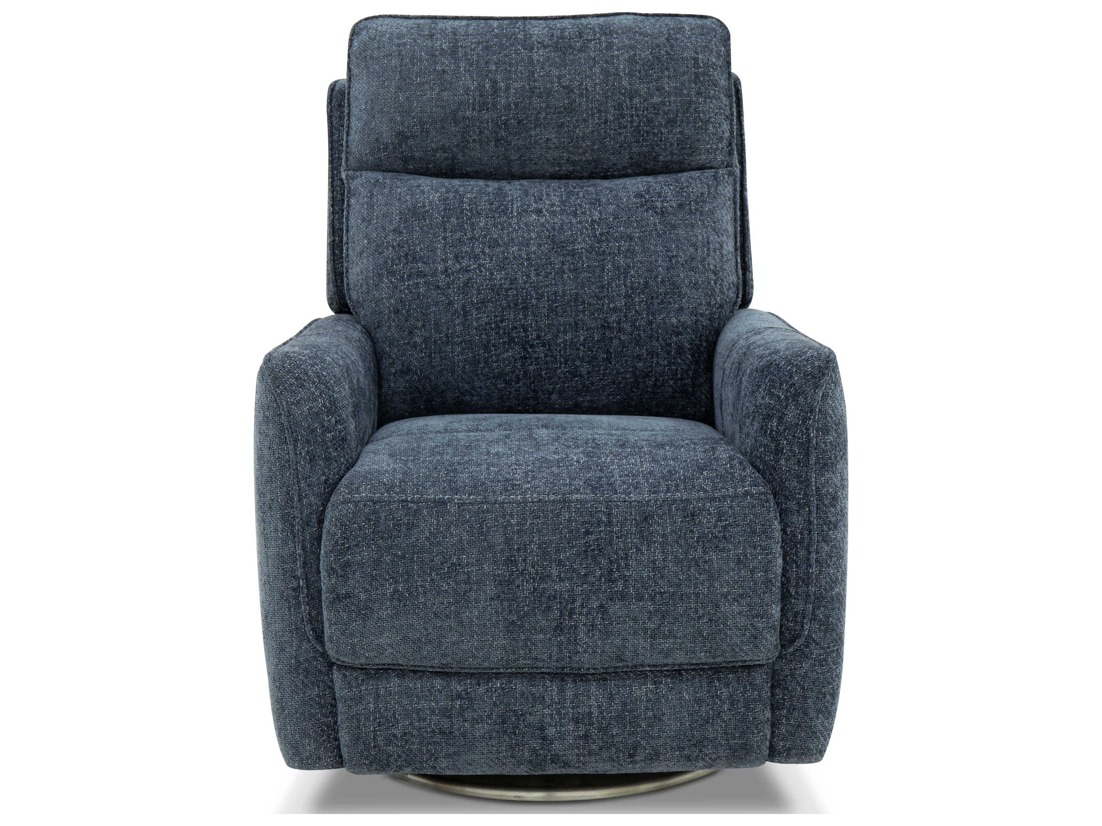 Barcalounger Casual Comforts Maben Maze Denim Blue Upholstered Recliner