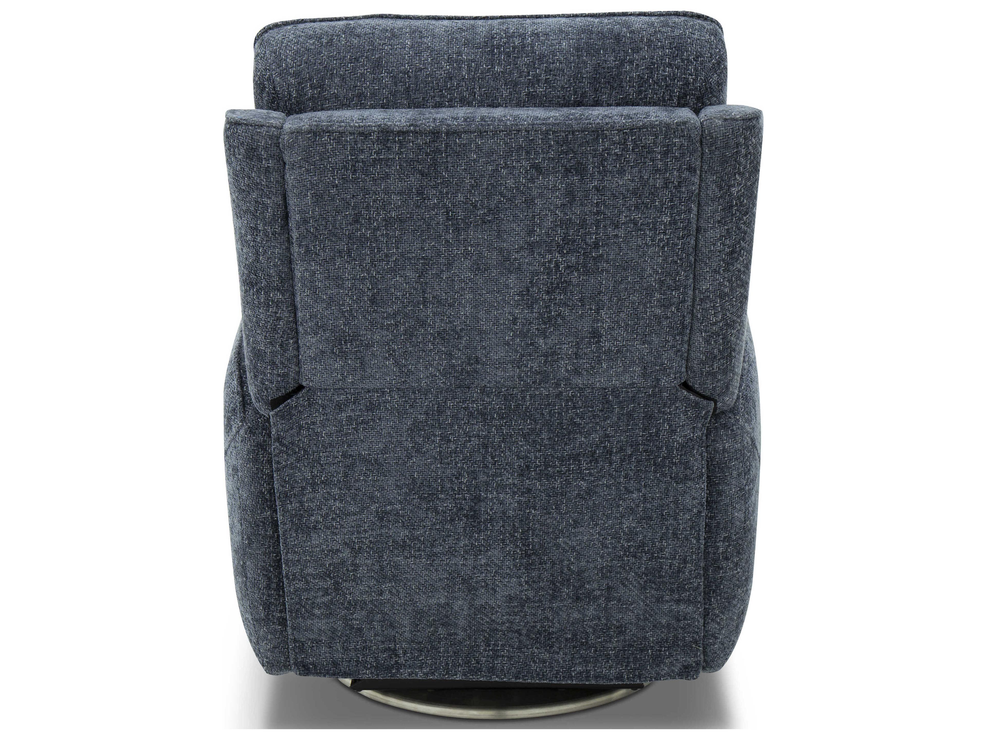 Barcalounger Casual Comforts Maben Maze Denim Blue Upholstered Recliner