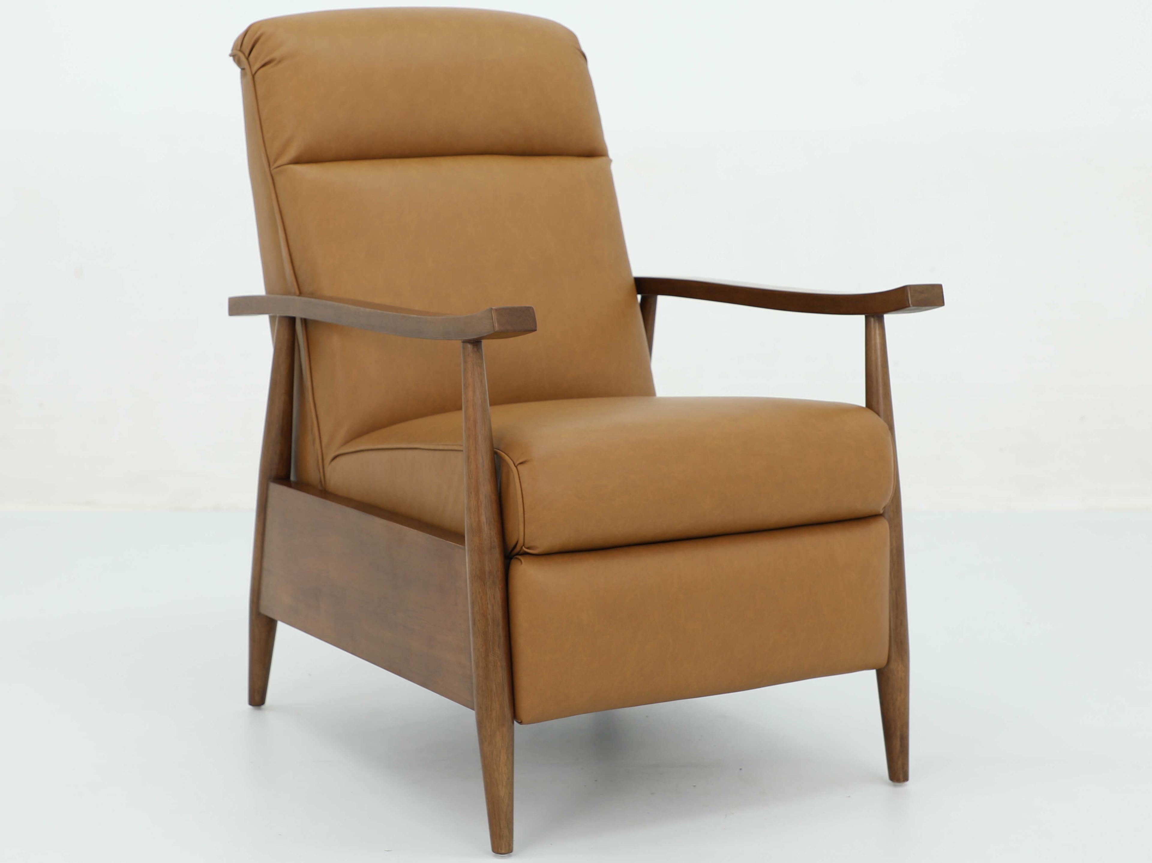Barcalounger Woodlands Hampton Santa Fe Brandy Tan Leather Recliner