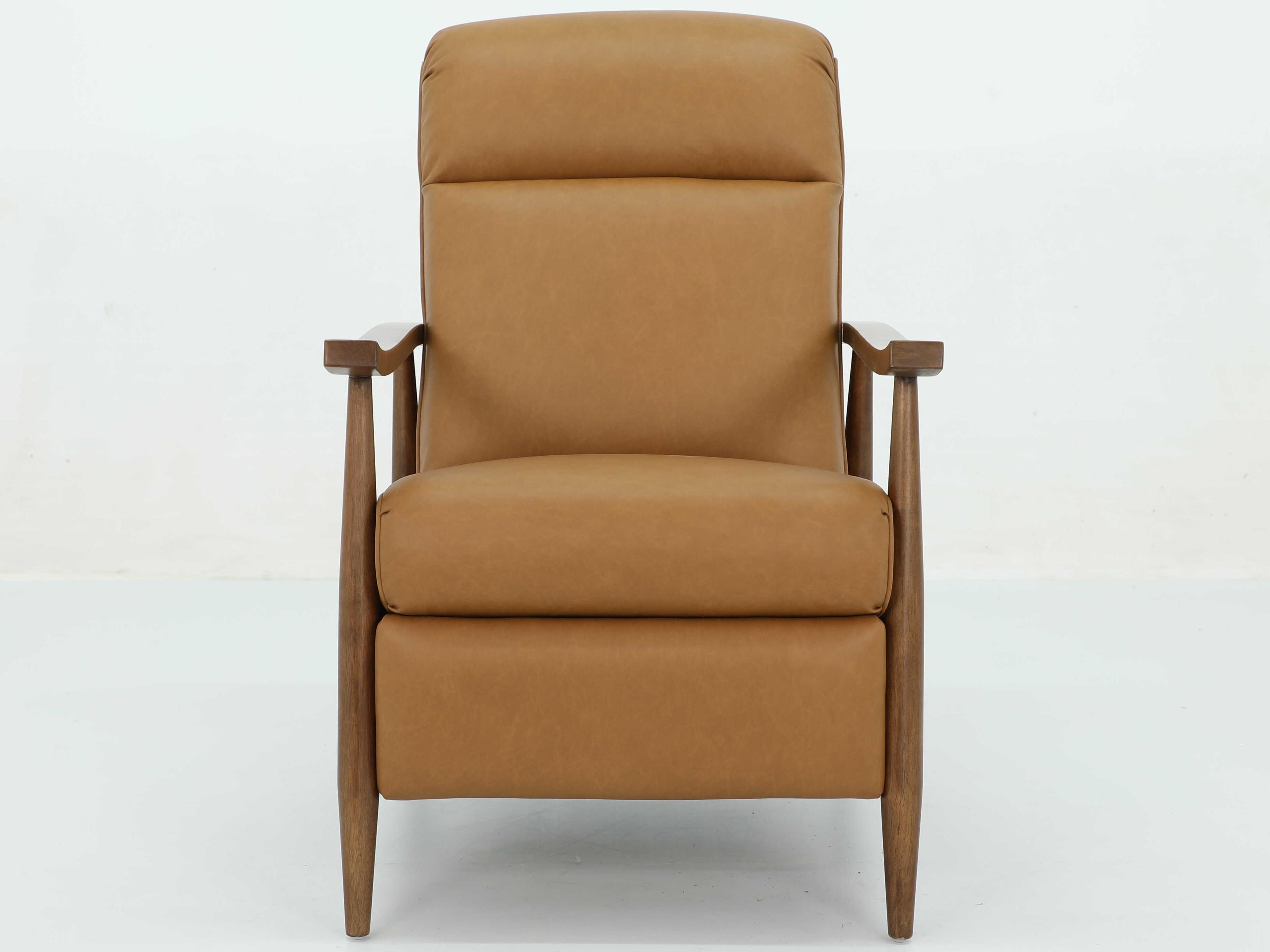 Barcalounger Woodlands Hampton Santa Fe Brandy Tan Leather Recliner