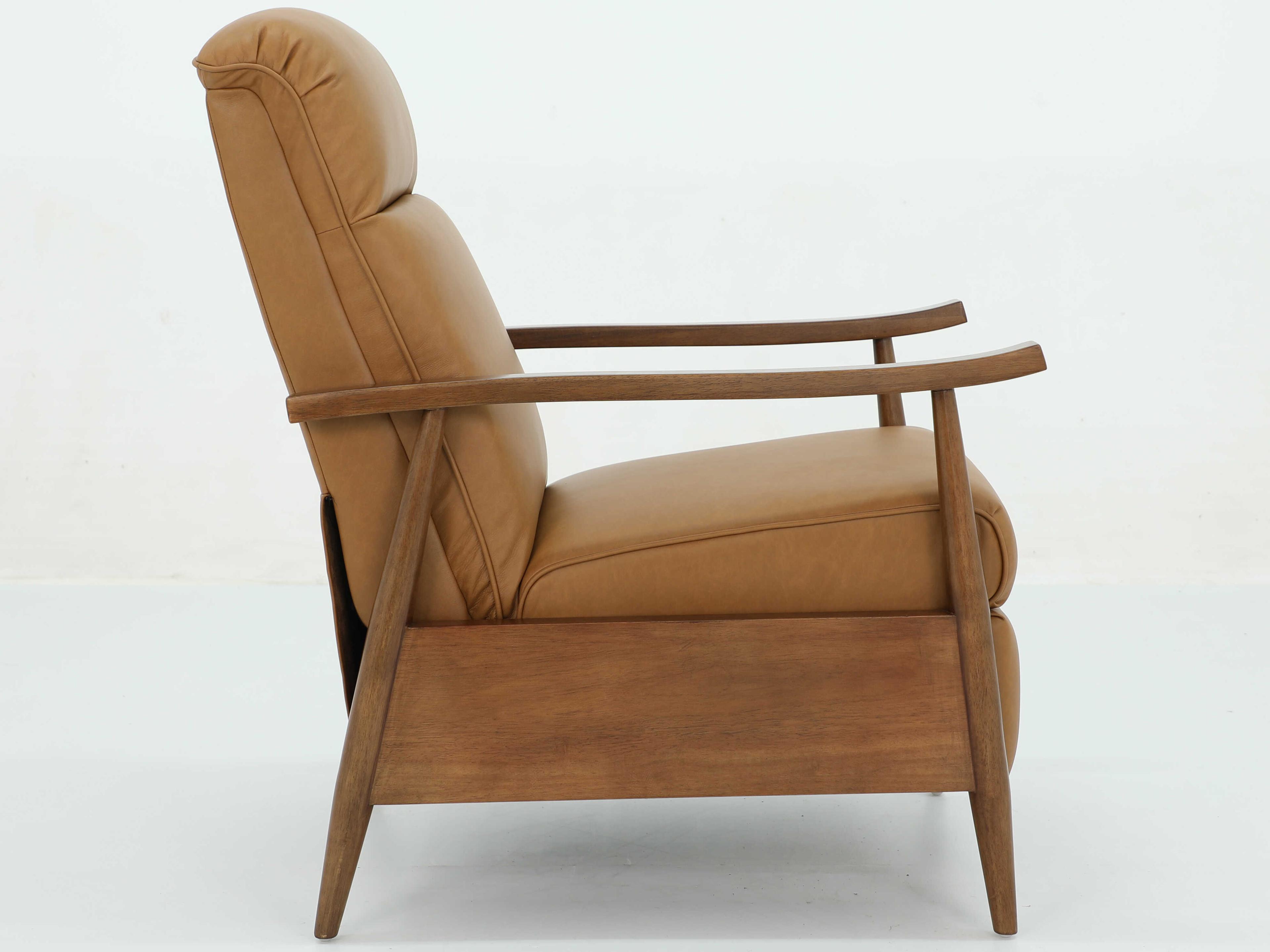 Barcalounger Woodlands Hampton Santa Fe Brandy Tan Leather Recliner