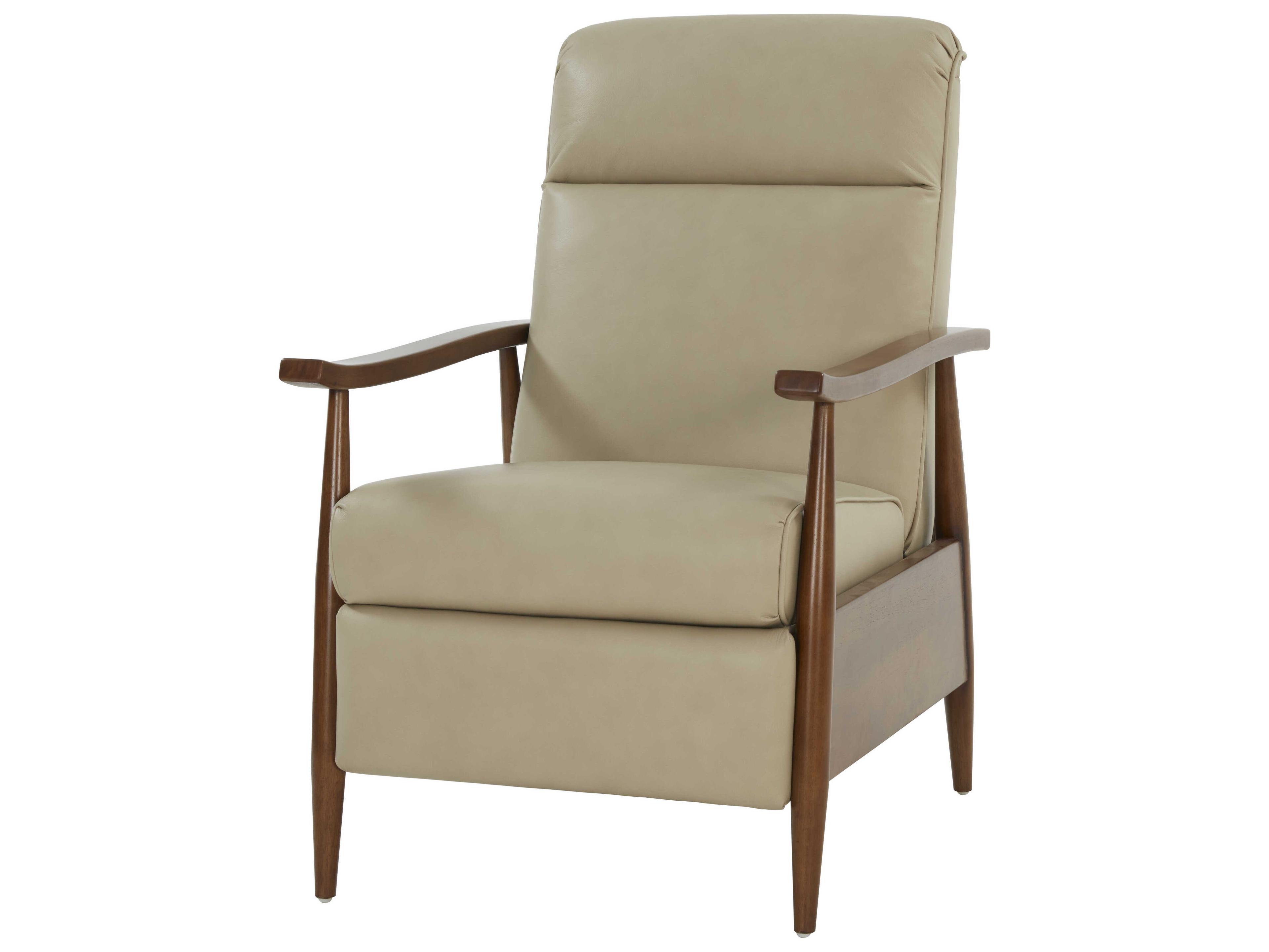 Barcalounger Woodlands Hampton Shoreham Cream Leather Recliner