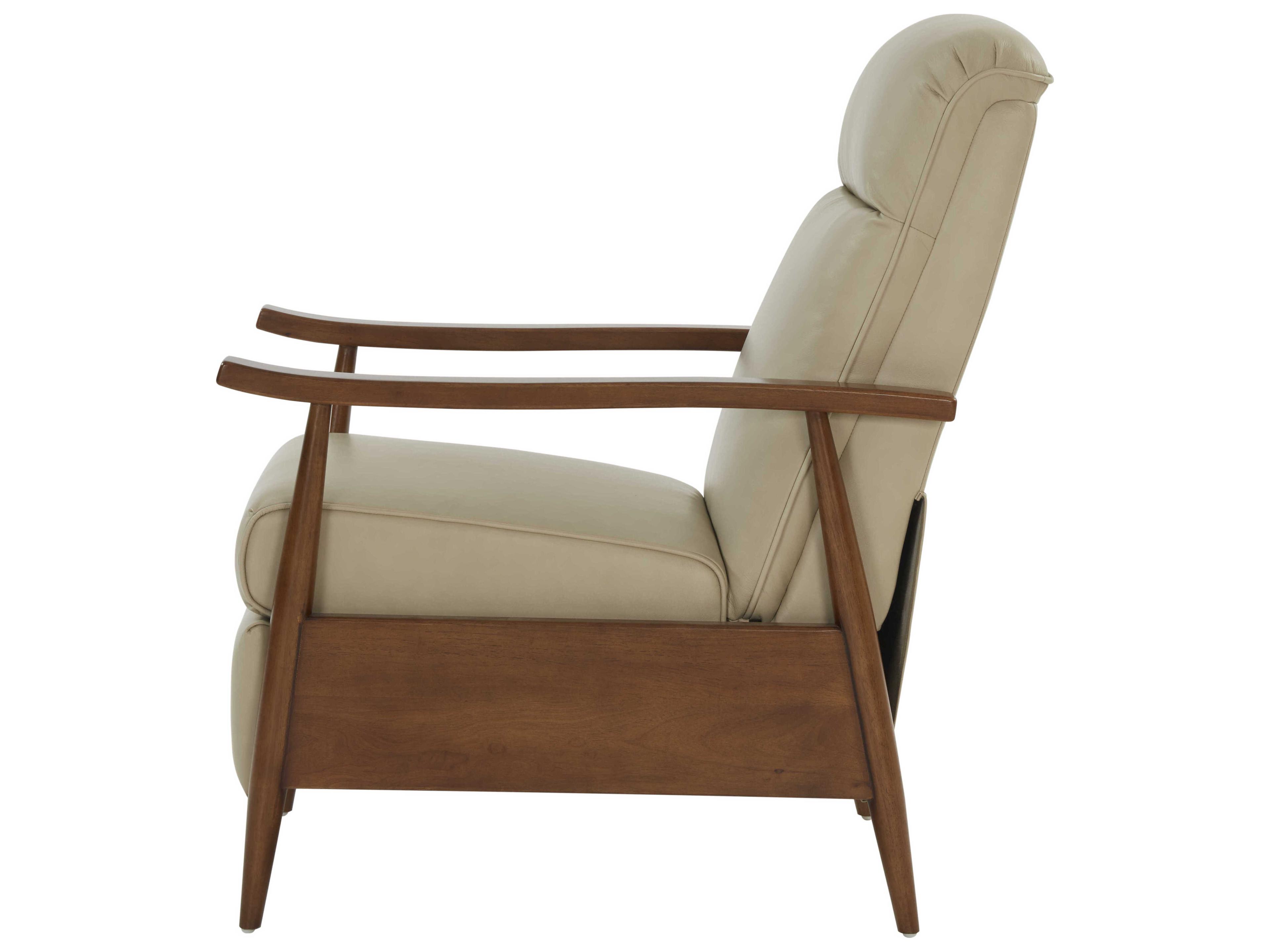 Barcalounger Woodlands Hampton Shoreham Cream Leather Recliner