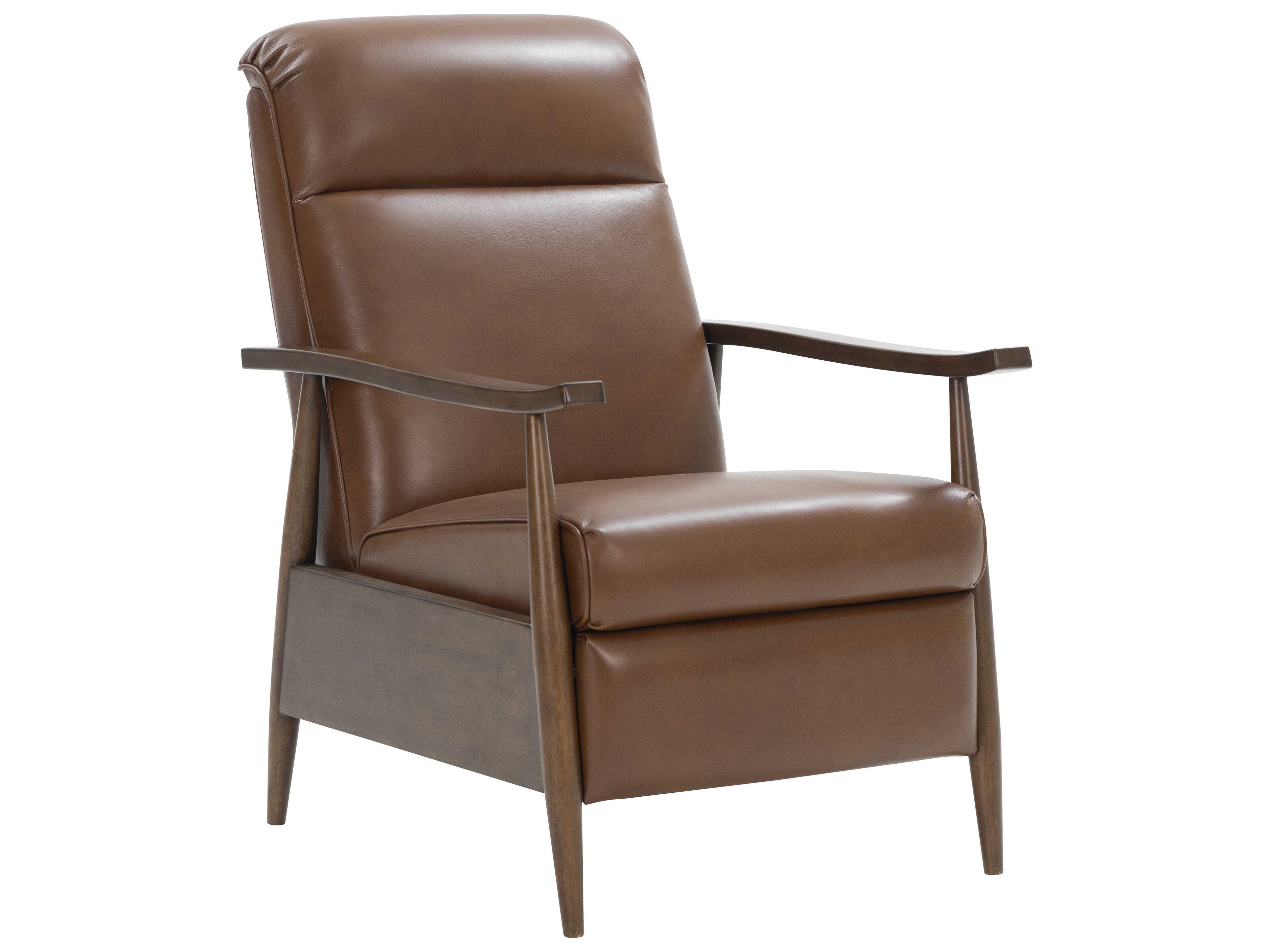 Barcalounger Woodlands Hampton Colchester Bitters Brown Leather Recliner