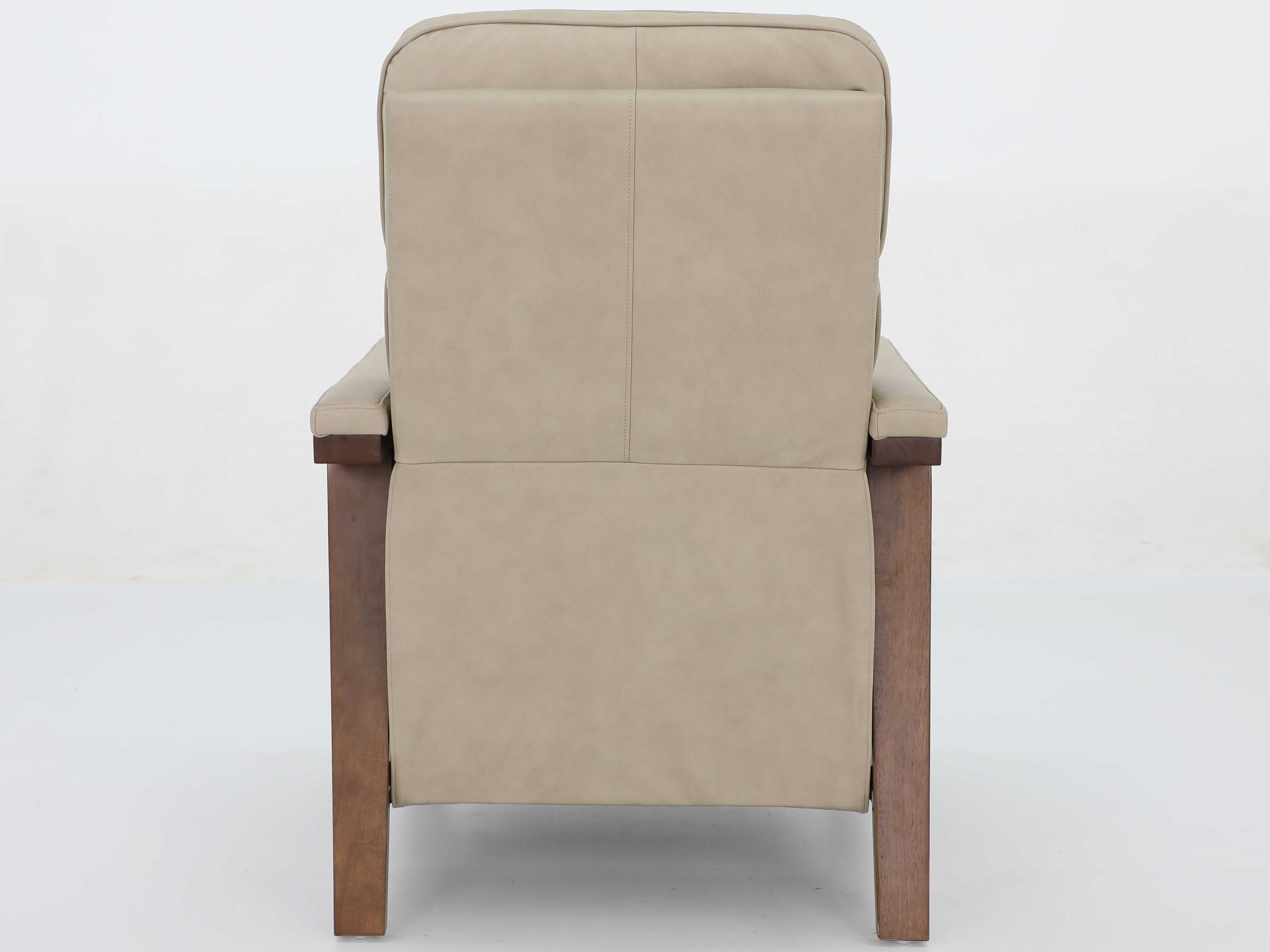 Barcalounger Woodlands Ashland Cashmere Stone Tan Leather Recliner