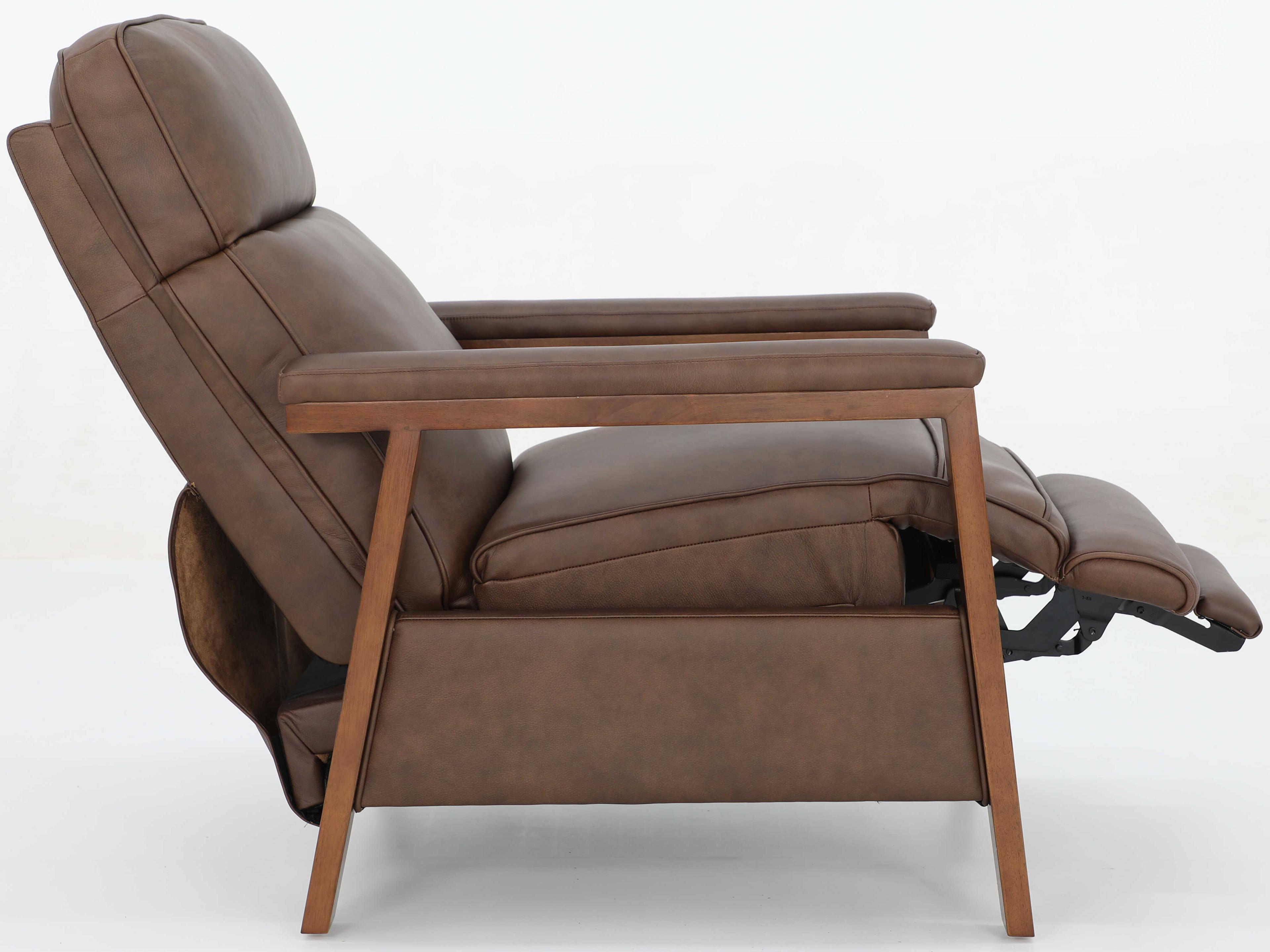 Barcalounger Woodlands Ashland Oasis Walnut Brown Leather Recliner