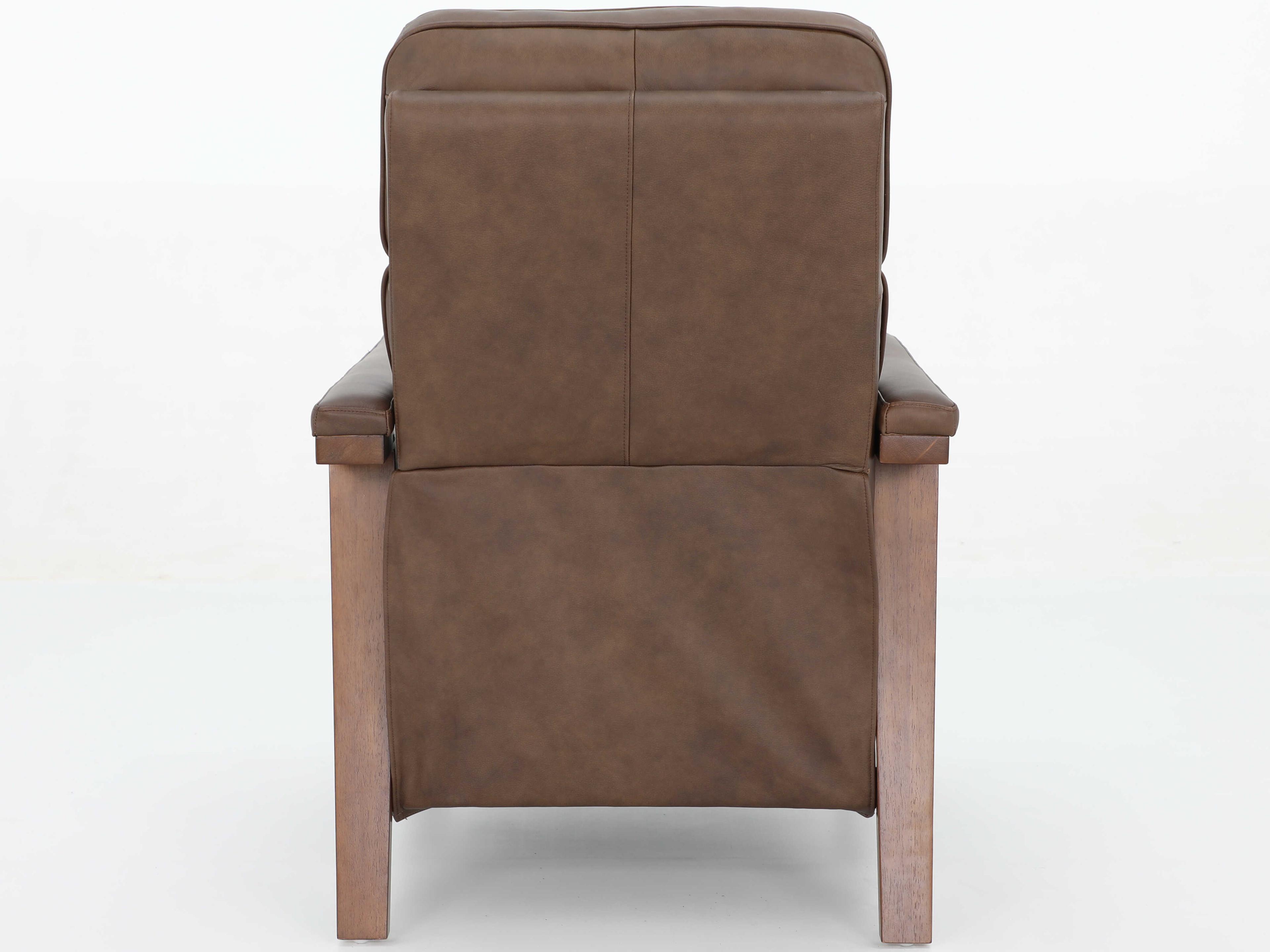 Barcalounger Woodlands Ashland Oasis Walnut Brown Leather Recliner