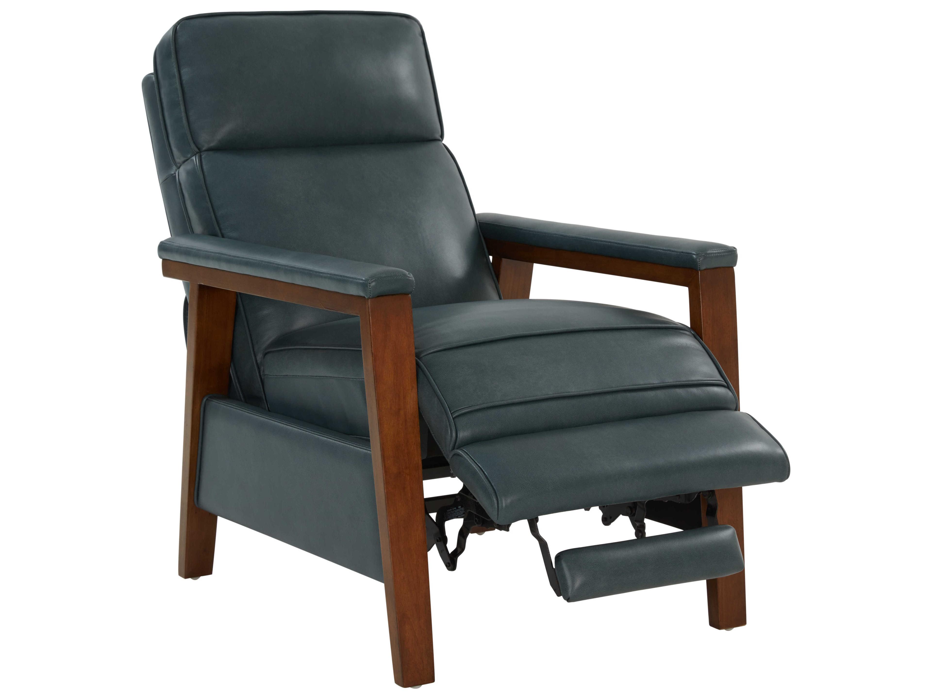 Barcalounger Woodlands Ashland Roma Bluegray Leather Recliner