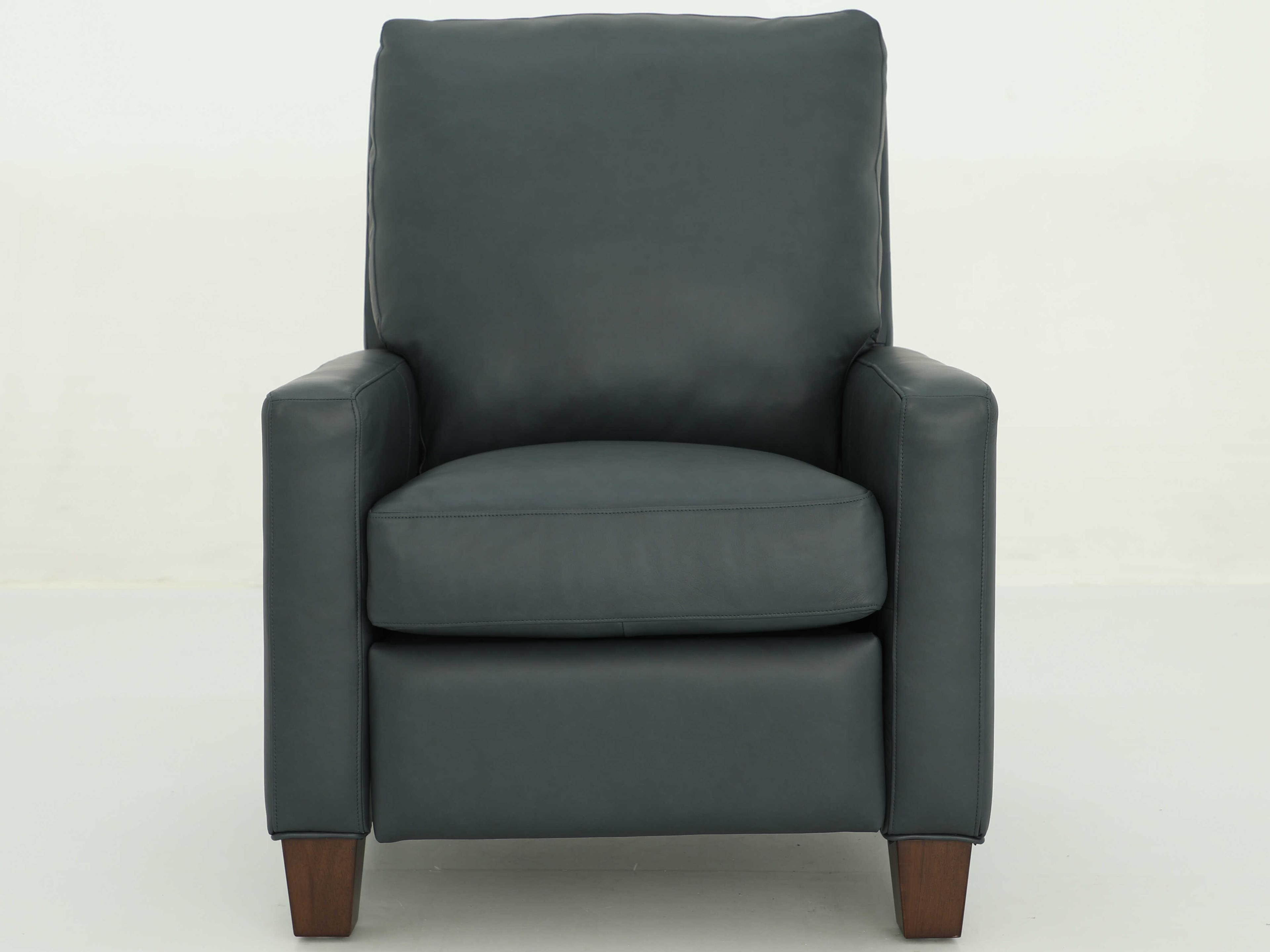 Barcalounger Vintage Fairview Santa Fe Ocean Blue Leather Recliner