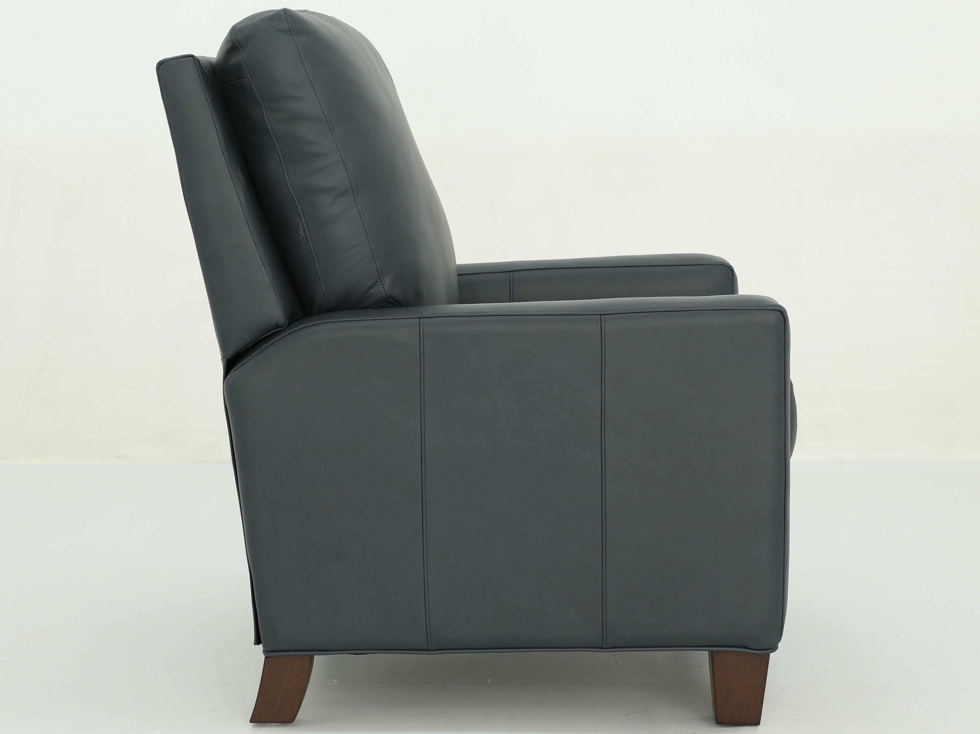 Barcalounger Vintage Fairview Santa Fe Ocean Blue Leather Recliner