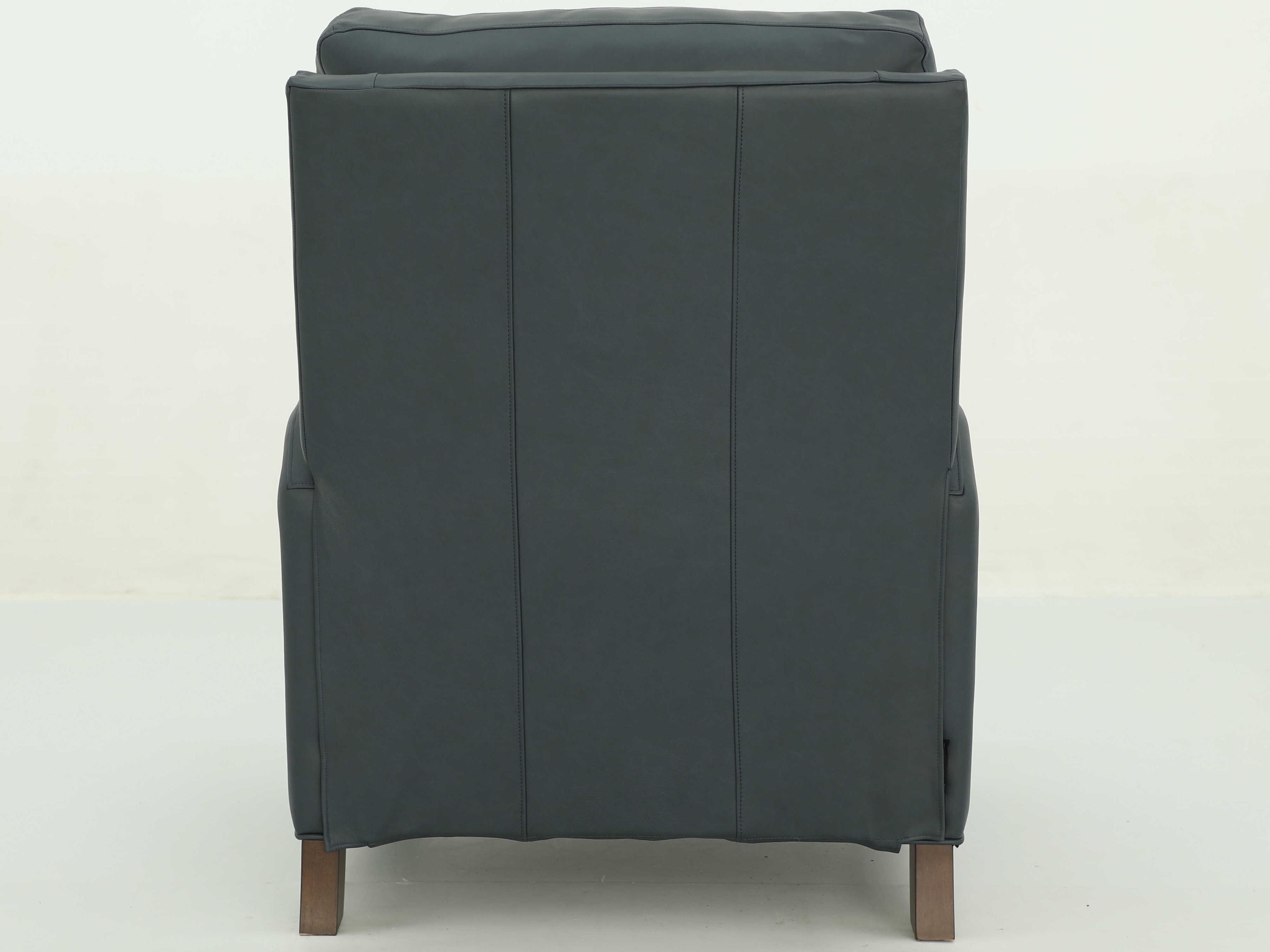 Barcalounger Vintage Fairview Santa Fe Ocean Blue Leather Recliner