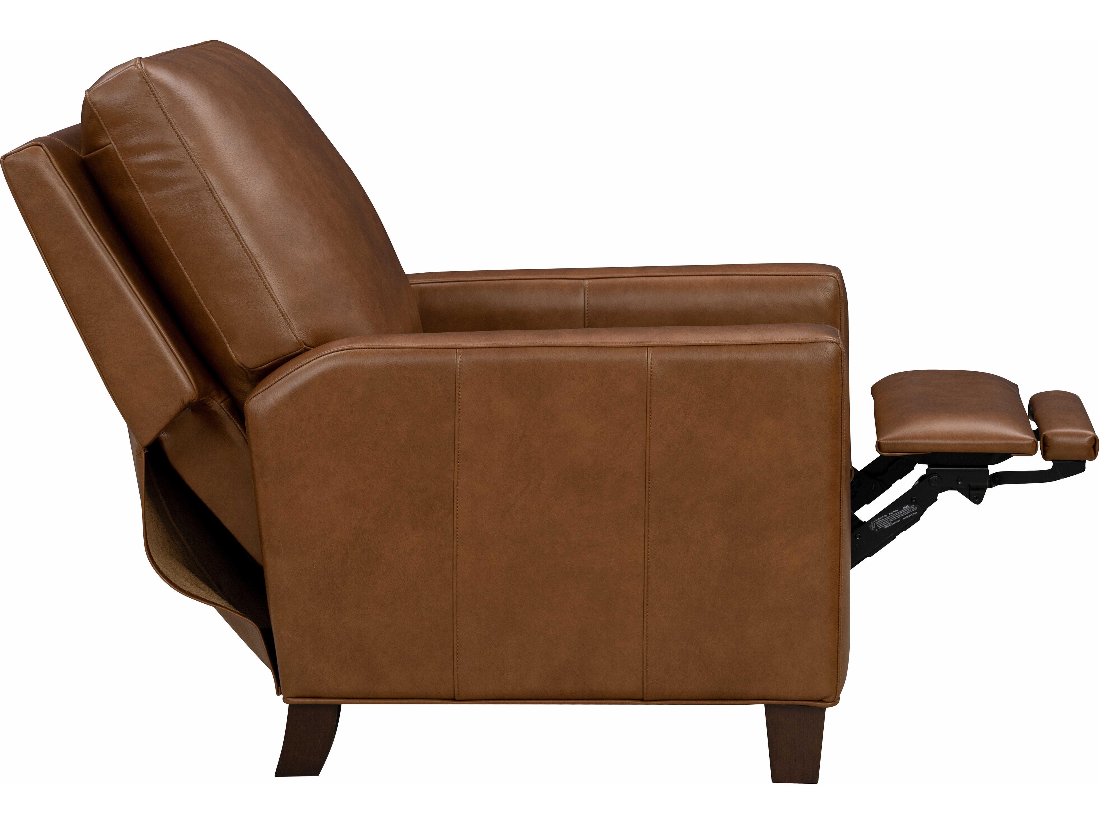 Barcalounger Vintage Fairview Oregan Oak Brown Leather Recliner